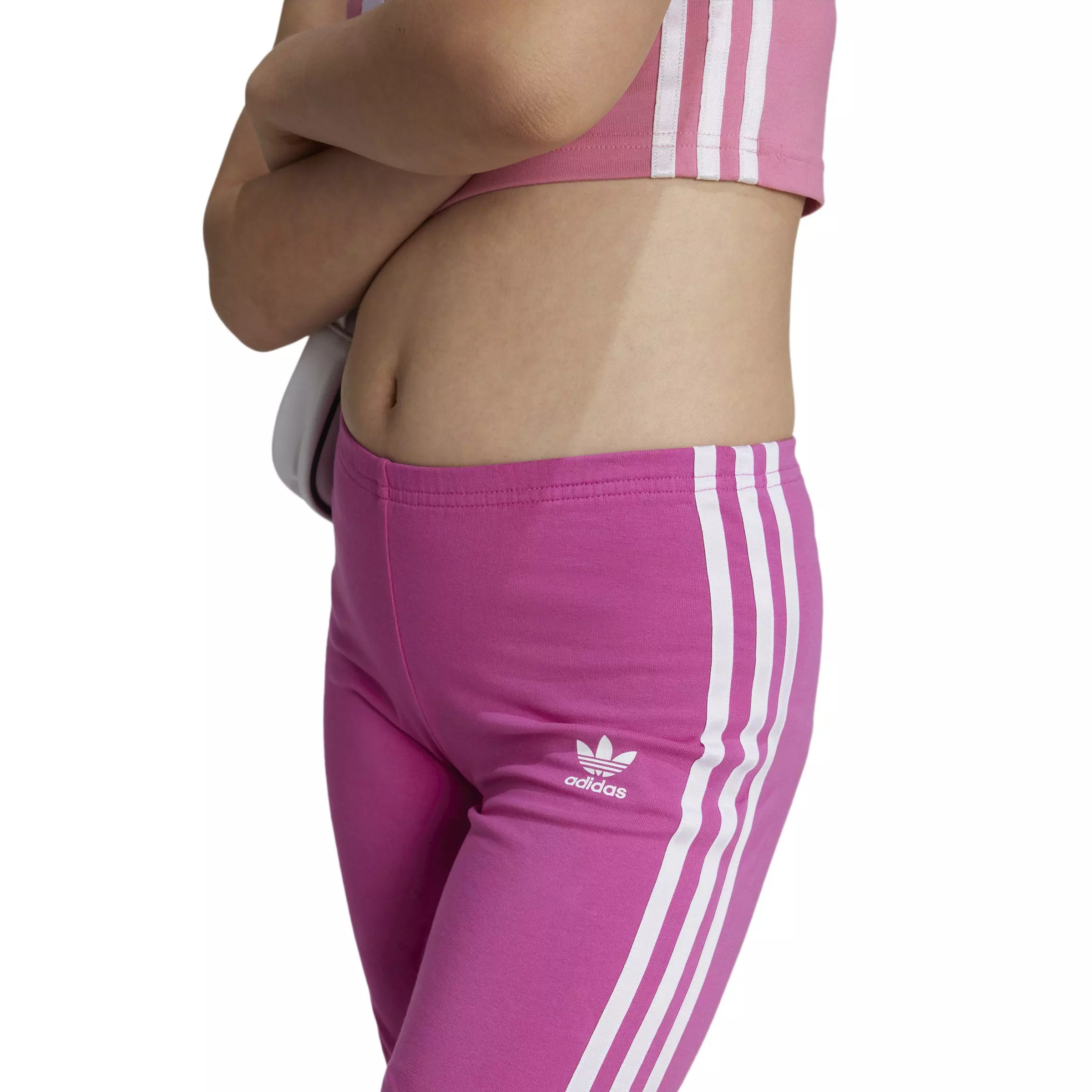 adidas Big Girls' OG 3 Stripe Flare Pants - PINK