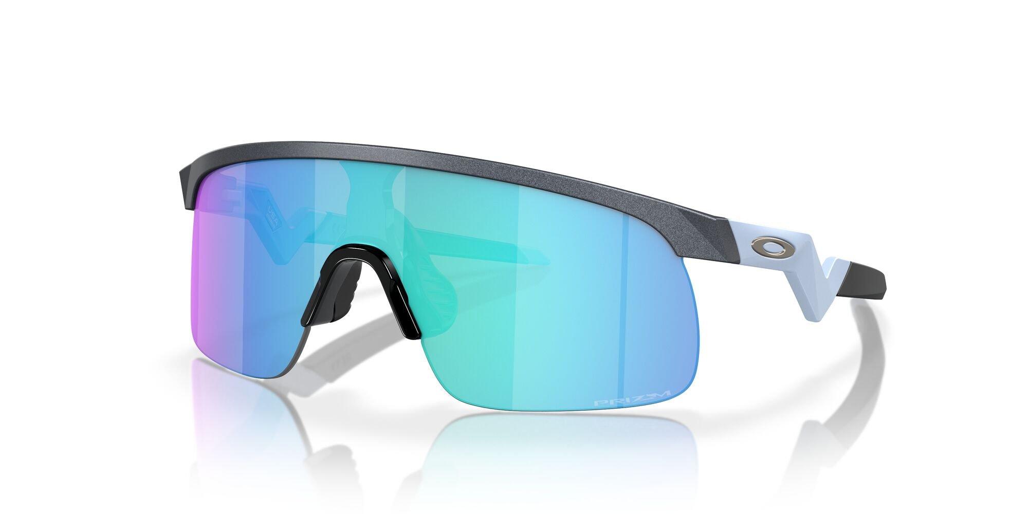 Oakley Resistor Sunglasses (Youth Fit) - Prizm Sapphire Lenses and Blue Steel Frame