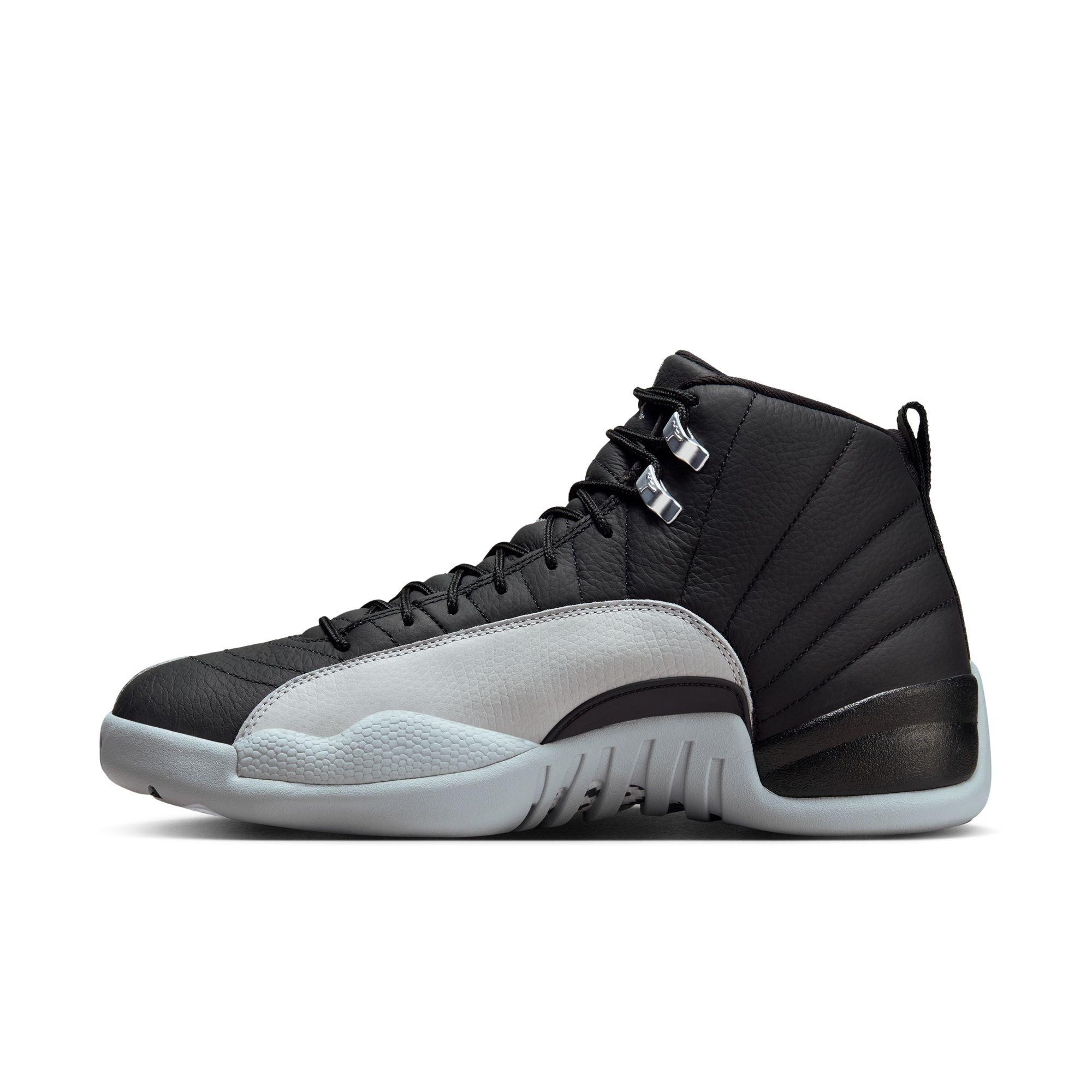 Jordan 12 Retro "Black and Wolf Grey" Men's Shoe - BLACK/WOLF GREY/WHITE Thumbnail View 7