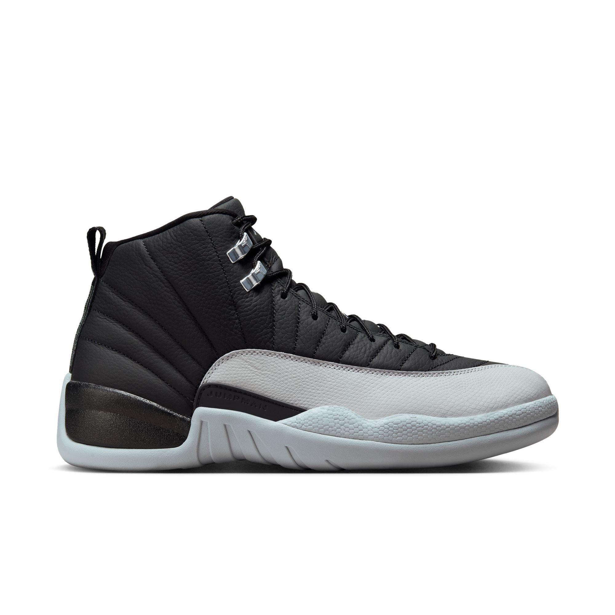 Jordan 12 Retro "Black and Wolf Grey" Men's Shoe - BLACK/WOLF GREY/WHITE Thumbnail View 1