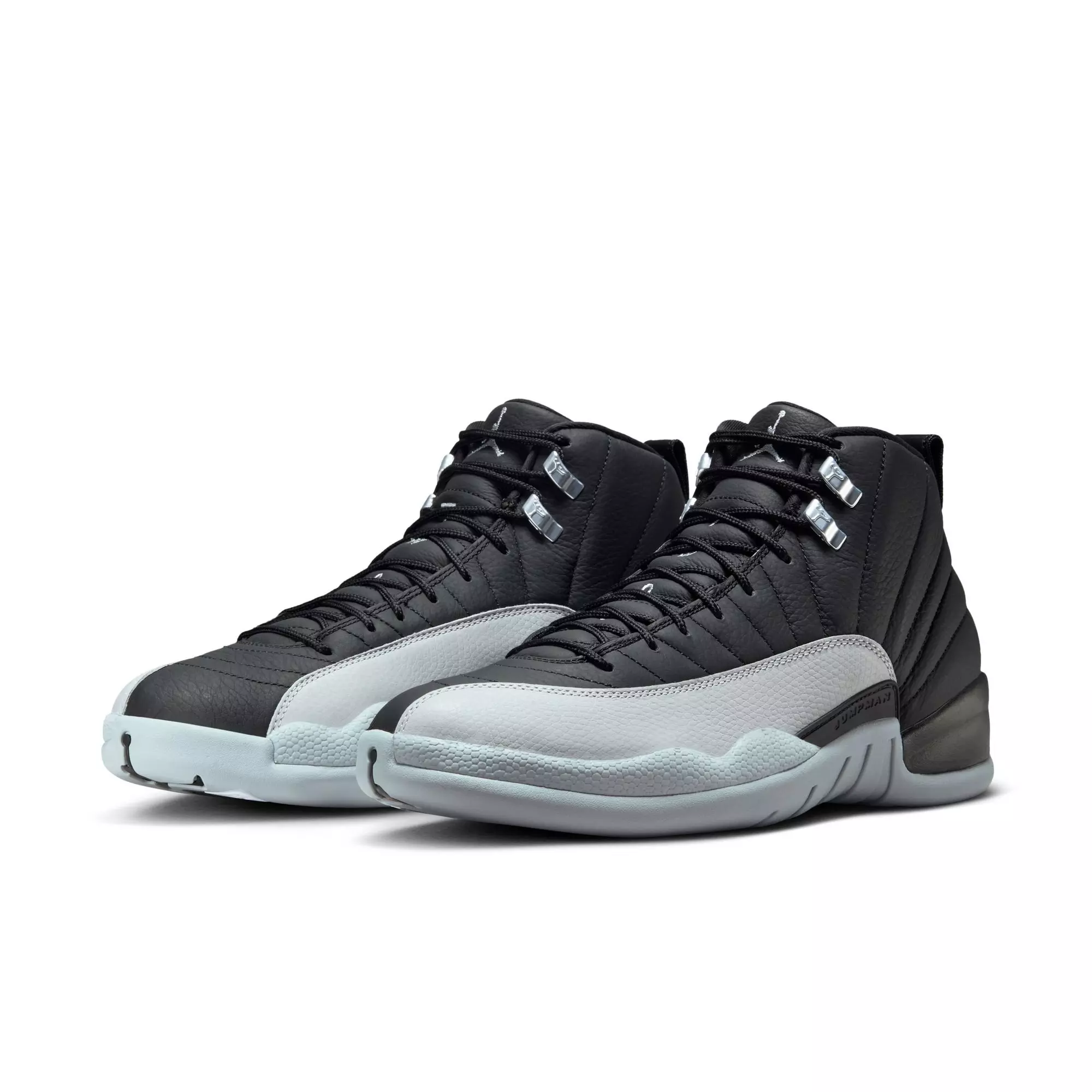 Jordan 12 Retro "Black and Wolf Grey" Men's Shoe - BLACK/WOLF GREY/WHITE
