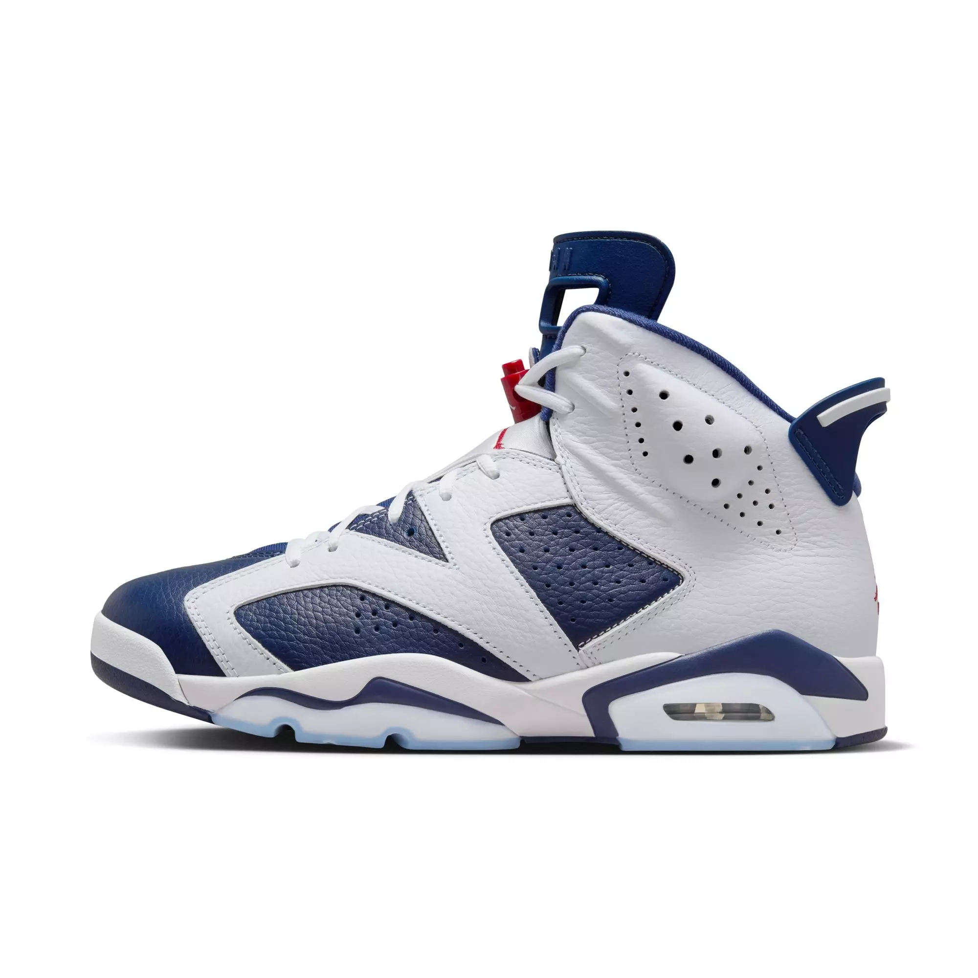 Jordan 6 Retro "White And Midnight Navy" Men's Shoe - WHITE/VARSITY RED/MIDNIGHT NAVY