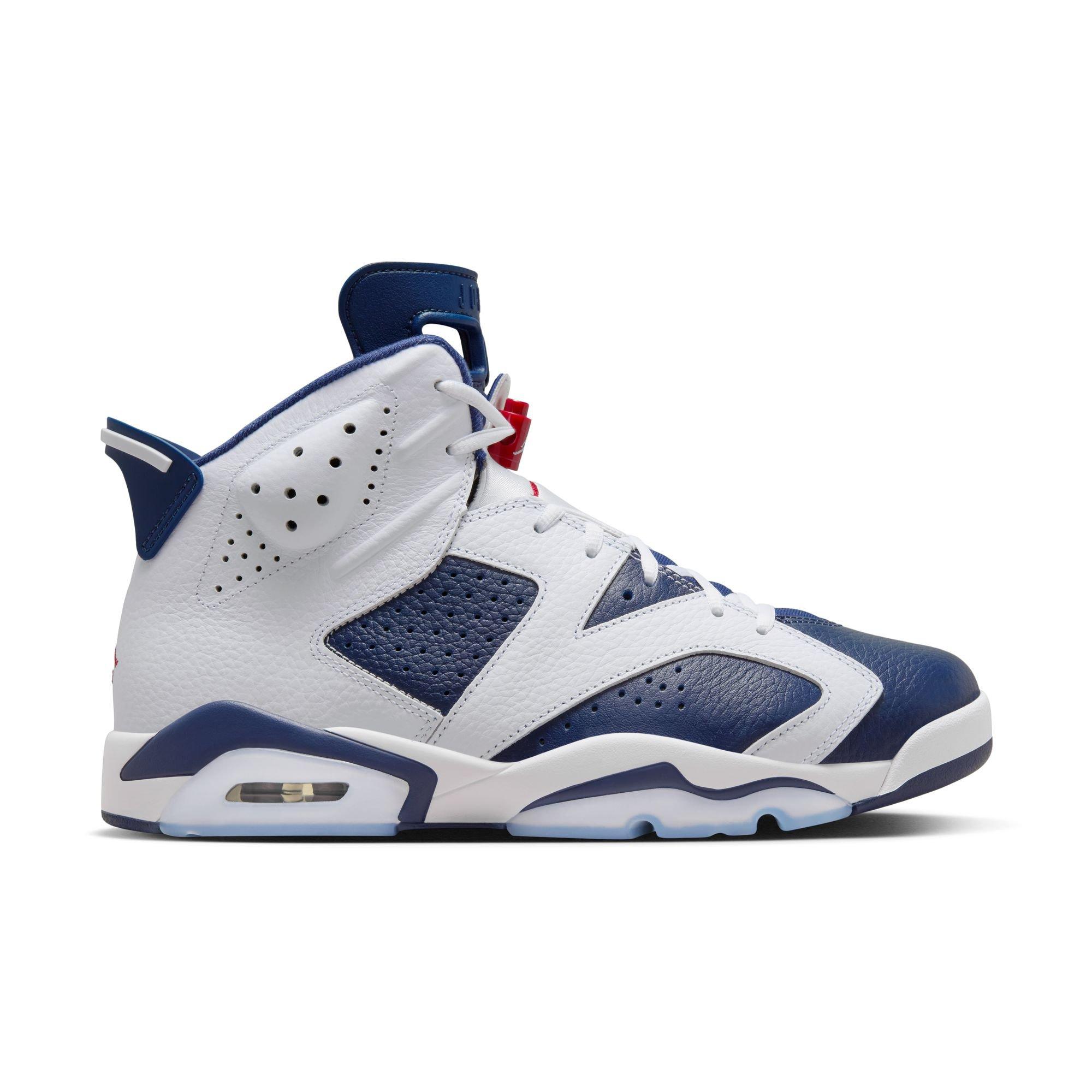 Jordan 6 Retro "White And Midnight Navy" Men's Shoe - WHITE/VARSITY RED/MIDNIGHT NAVY Thumbnail View 1