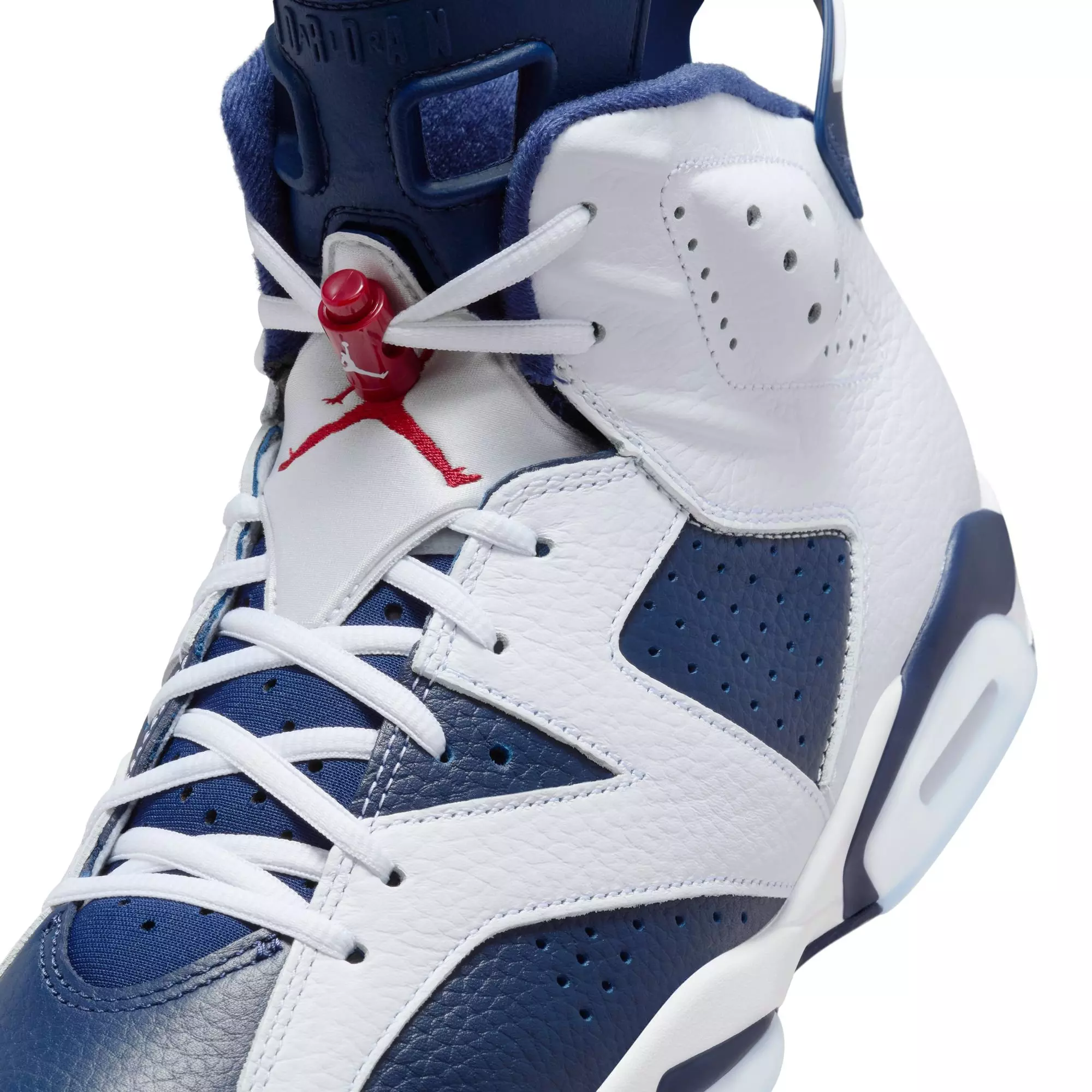 Jordan 6 Retro "White And Midnight Navy" Men's Shoe - WHITE/VARSITY RED/MIDNIGHT NAVY
