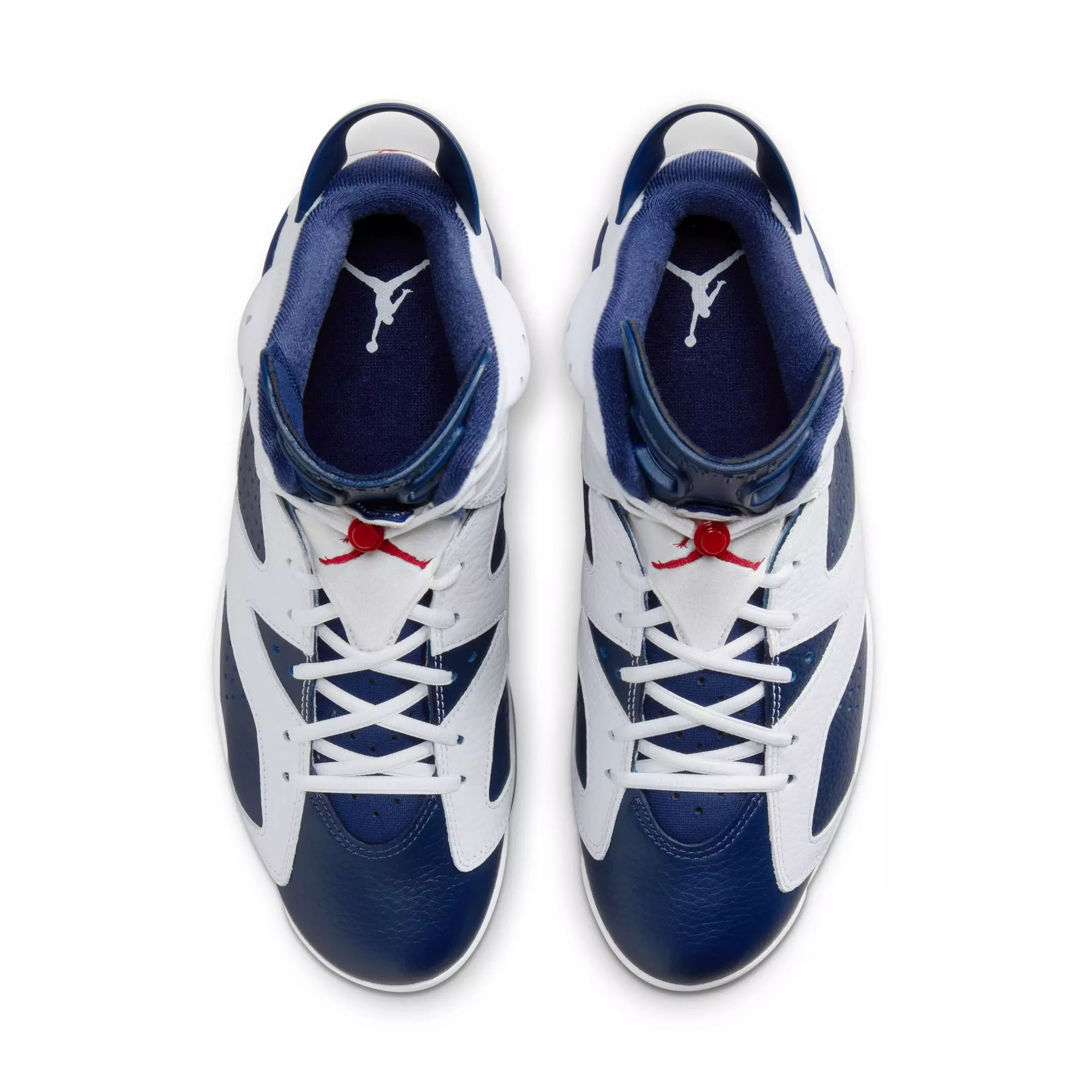 Jordan 6 Retro "White And Midnight Navy" Men's Shoe - WHITE/VARSITY RED/MIDNIGHT NAVY