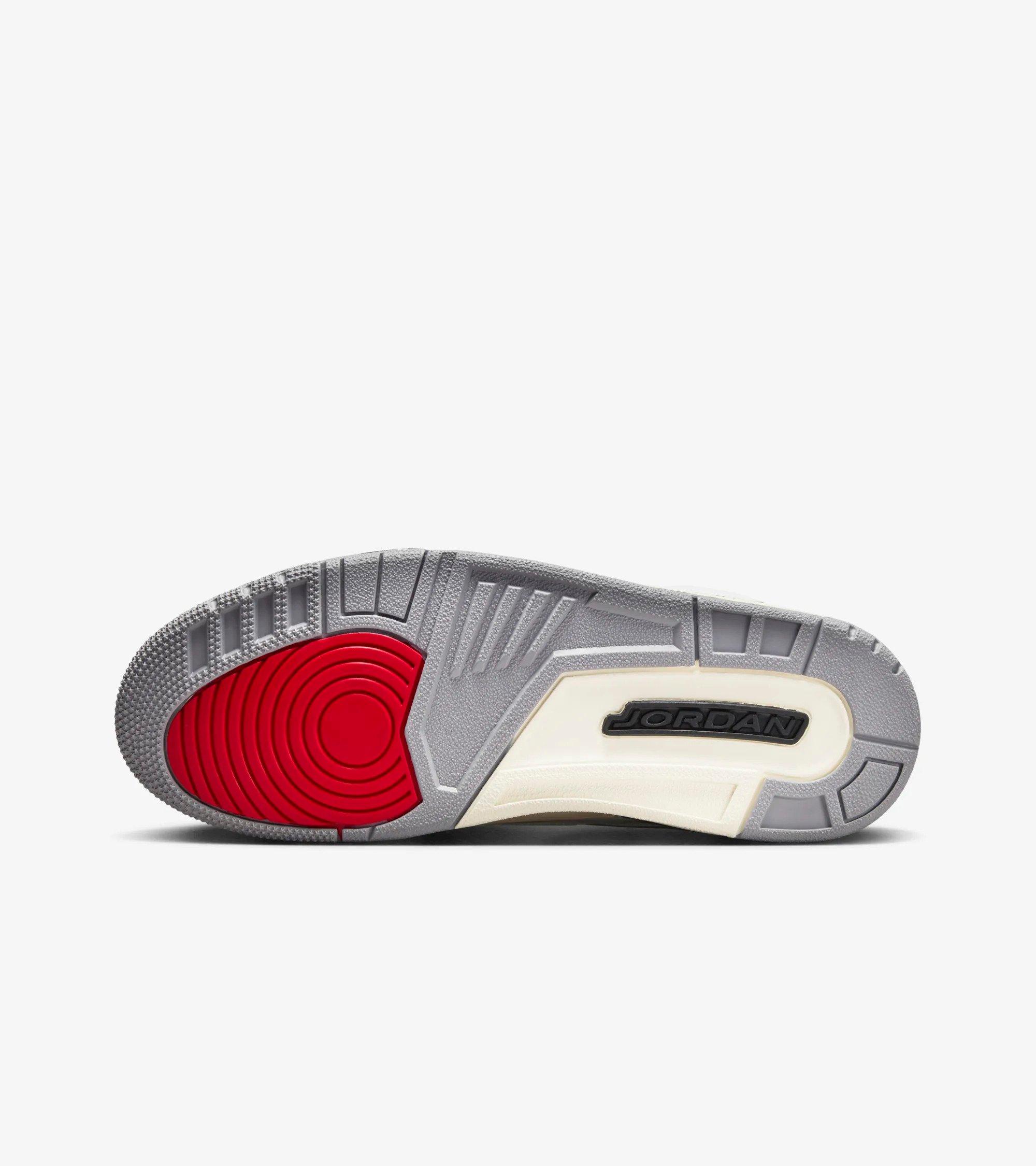 Jordan 3 Retro "Cement Grey" Men's Shoe - SUMMIT WHITE/FIRE RED/CEMENT GREY Thumbnail View 7