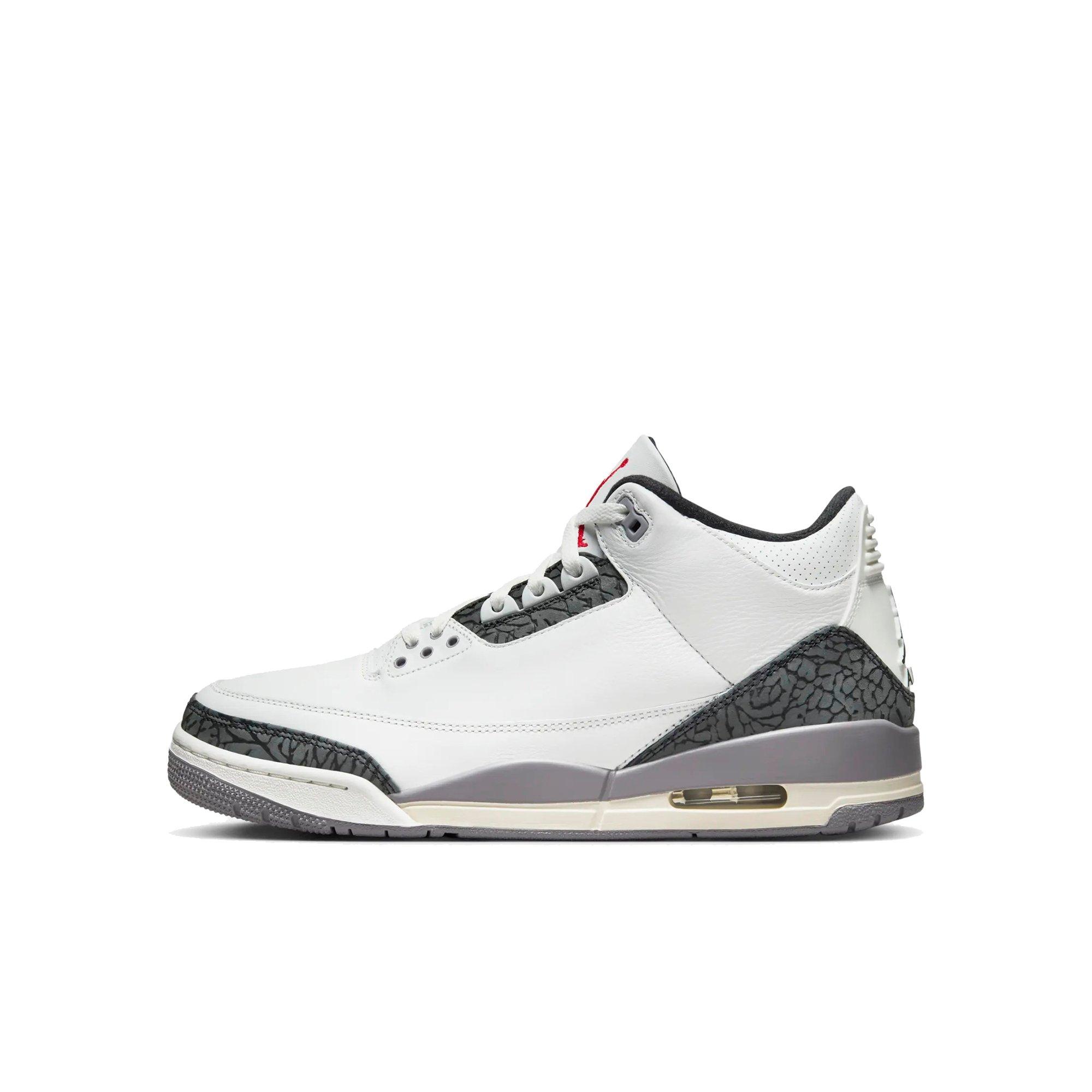 Jordan 3 Retro "Cement Grey" Men's Shoe - SUMMIT WHITE/FIRE RED/CEMENT GREY Thumbnail View 4
