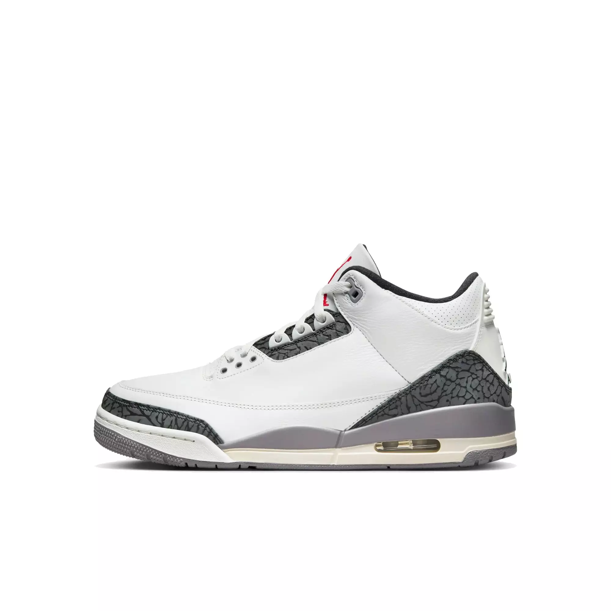 Jordan 3 Retro "Cement Grey" Men's Shoe - SUMMIT WHITE/FIRE RED/CEMENT GREY