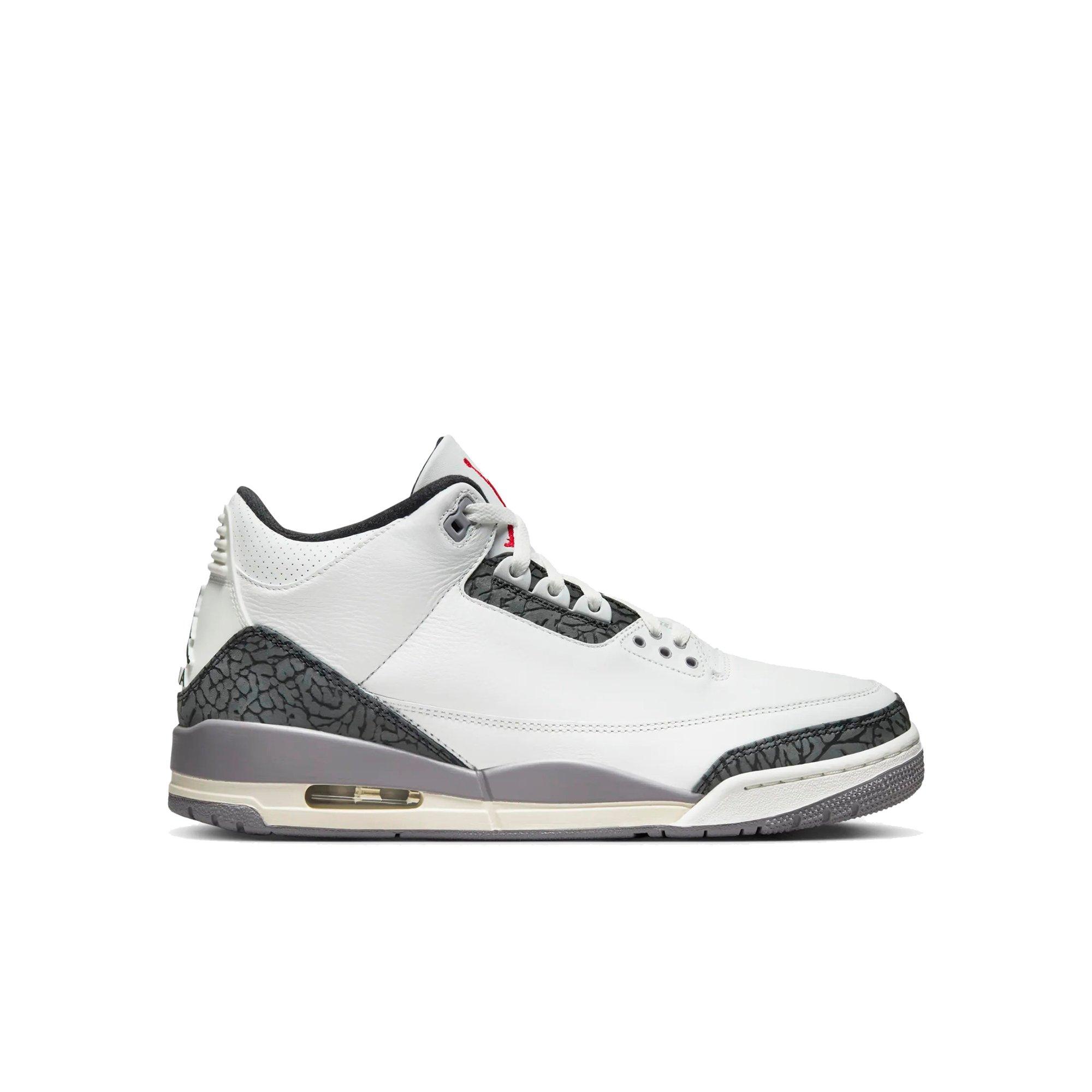Jordan 3 Retro "Cement Grey" Men's Shoe - SUMMIT WHITE/FIRE RED/CEMENT GREY Thumbnail View 1