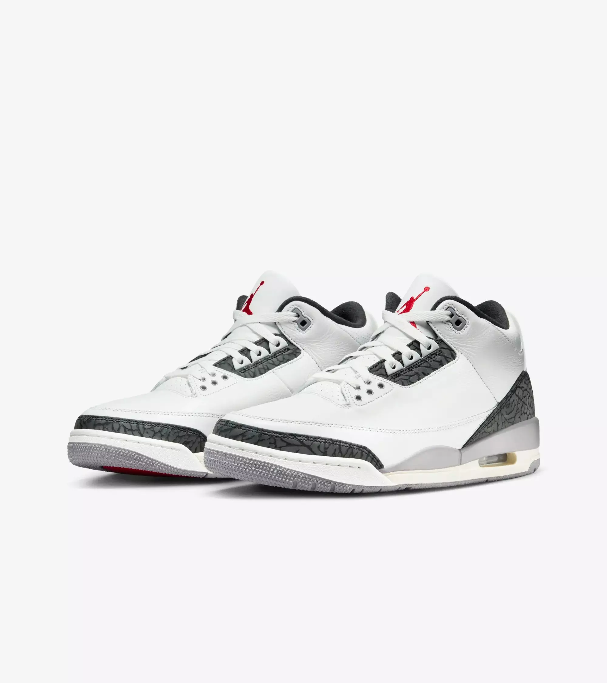 Jordan 3 Retro "Cement Grey" Men's Shoe - SUMMIT WHITE/FIRE RED/CEMENT GREY