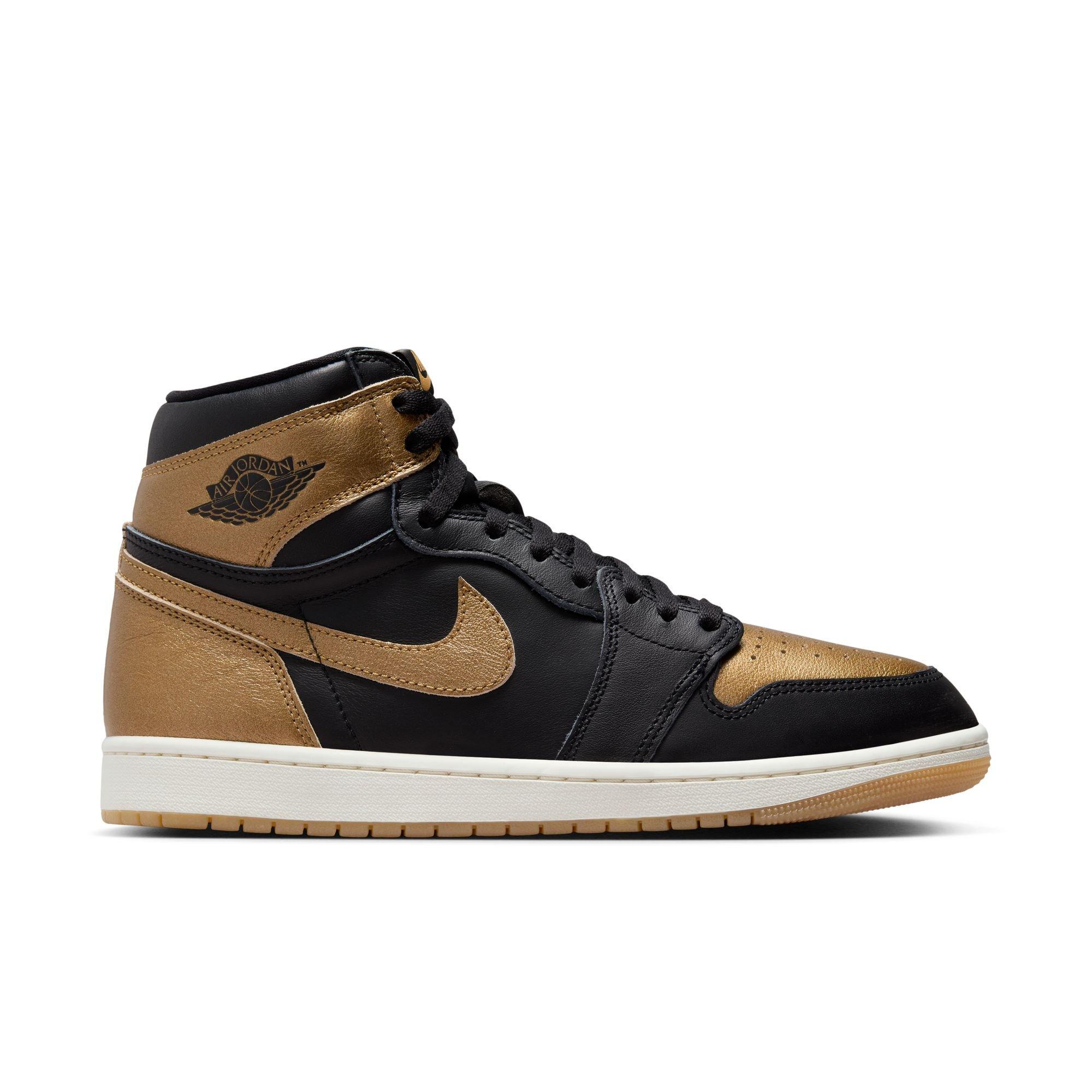 Jordan 1 Retro High OG "Black And Gold" Men's Shoe - BLACK/METALLIC GOLD/SAIL Thumbnail View 1