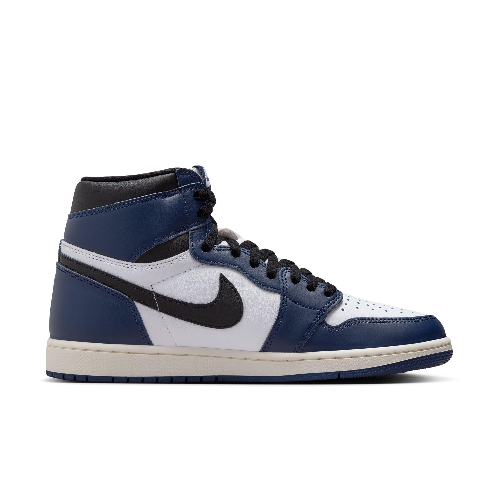 Jordan 1 Retro High OG "Midnight Navy" Men's Shoe - MIDNIGHT NAVY/BLACK/WHITE Thumbnail View 2