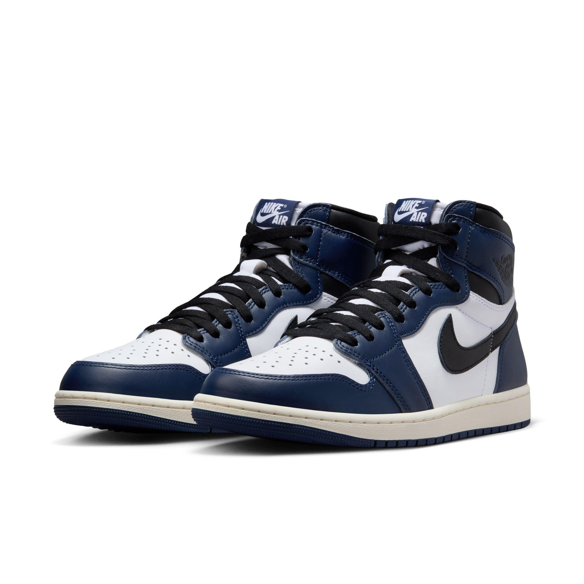 Jordan 1 Retro High OG "Midnight Navy" Men's Shoe - MIDNIGHT NAVY/BLACK/WHITE Thumbnail View 3