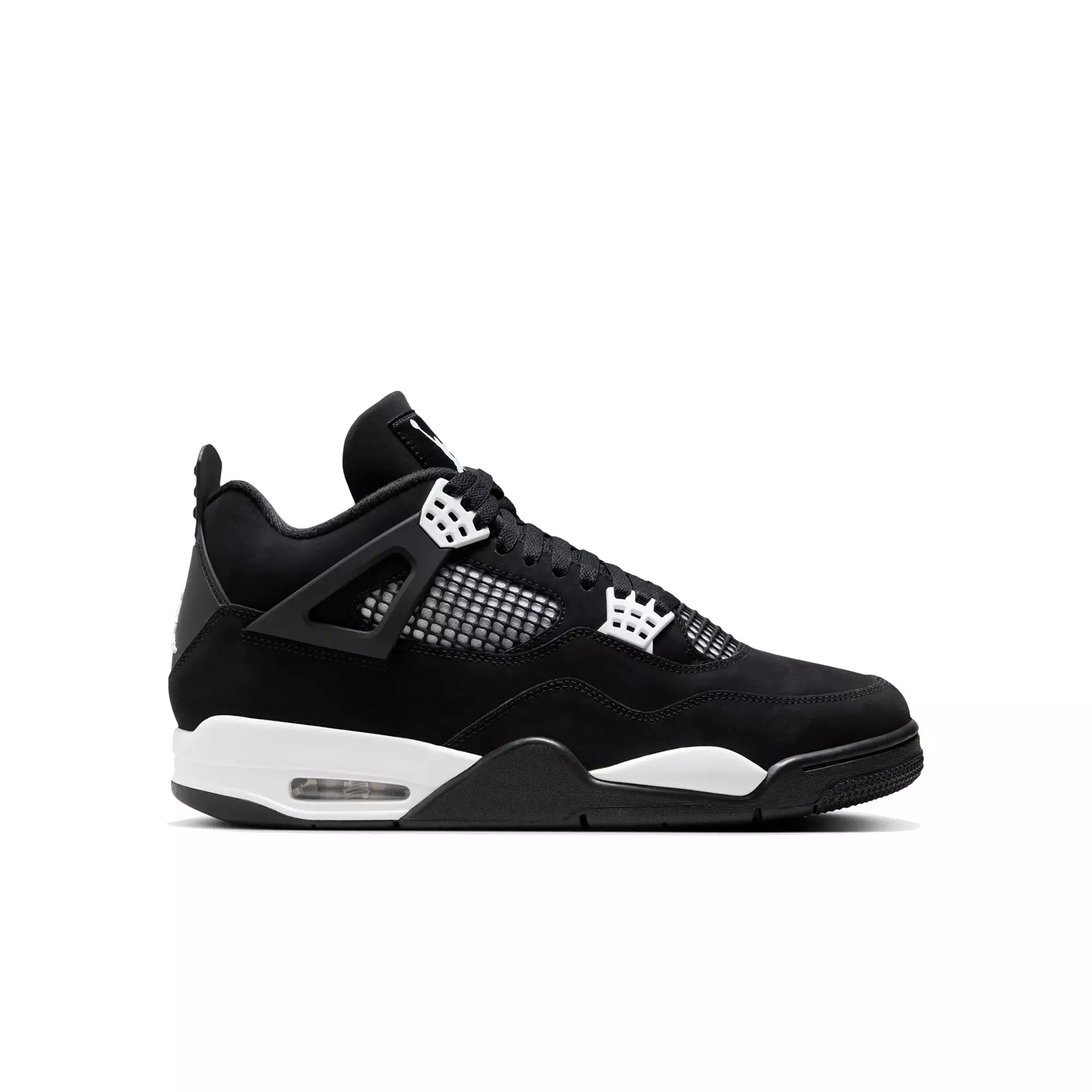 Jordan 4 Retro "White Thunder" Men's Shoe - BLACK/WHITE