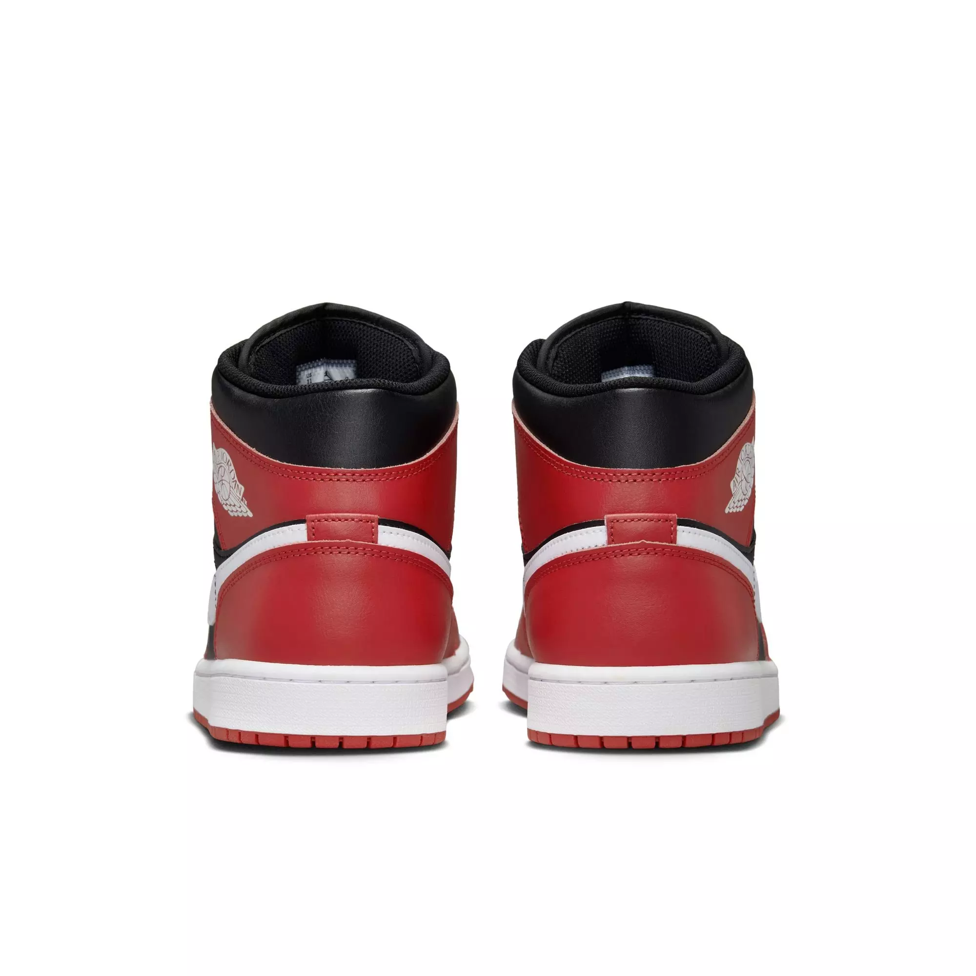 Jordan 1 Mid "Black/White/Gym Red" Men's Shoe - BLACK/WHITE/RED
