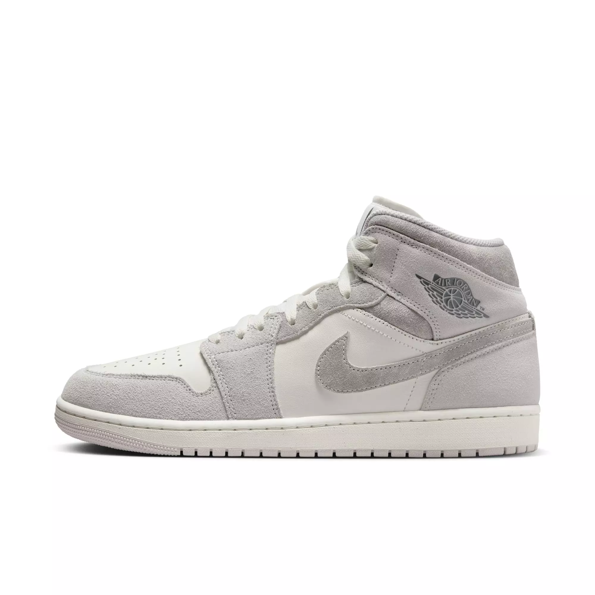 Jordan 1 Mid SE "Neutral Grey/Smoke Grey/Sail" Men's Shoe - GREY/WHITE