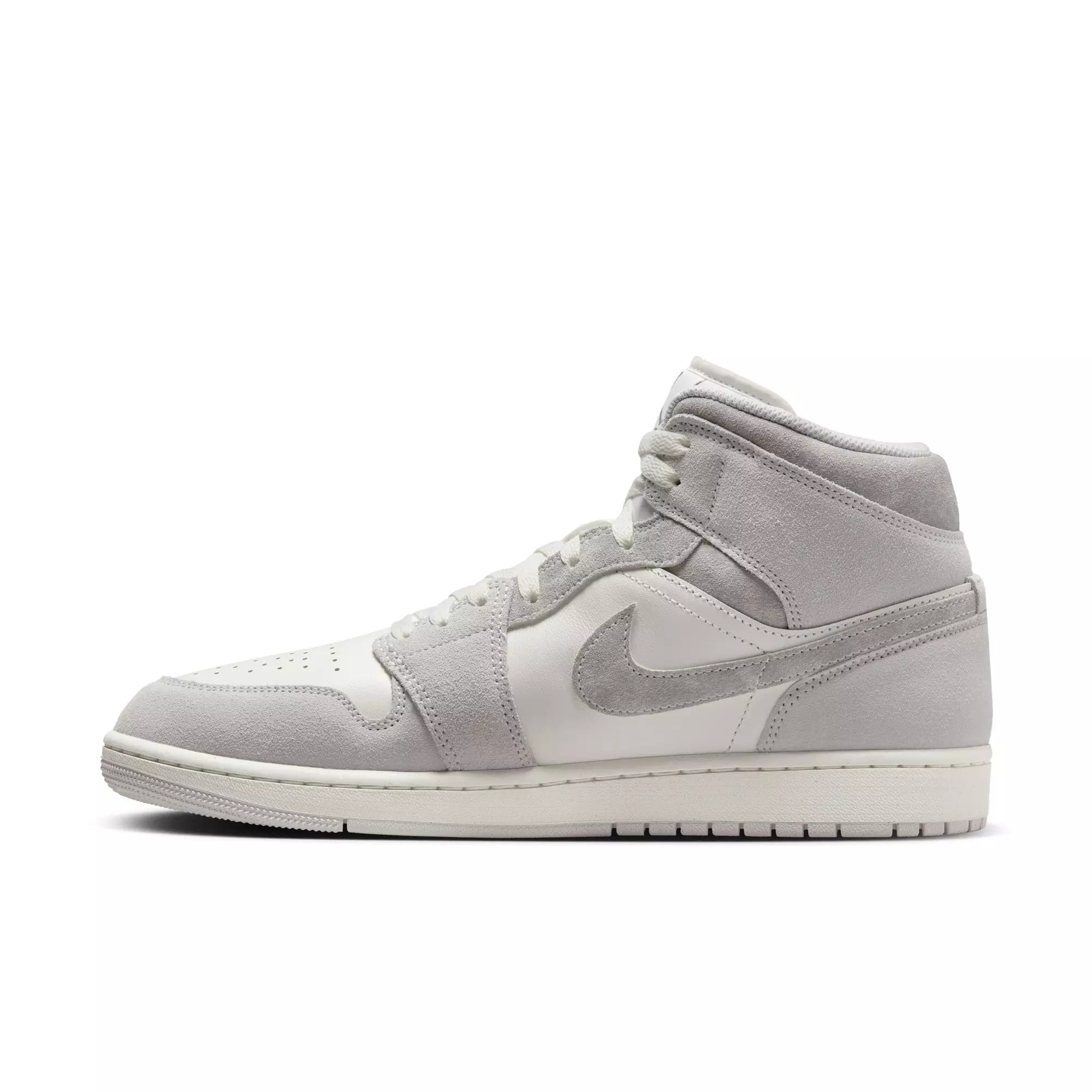 Jordan 1 Mid SE "Neutral Grey/Smoke Grey/Sail" Men's Shoe - GREY/WHITE