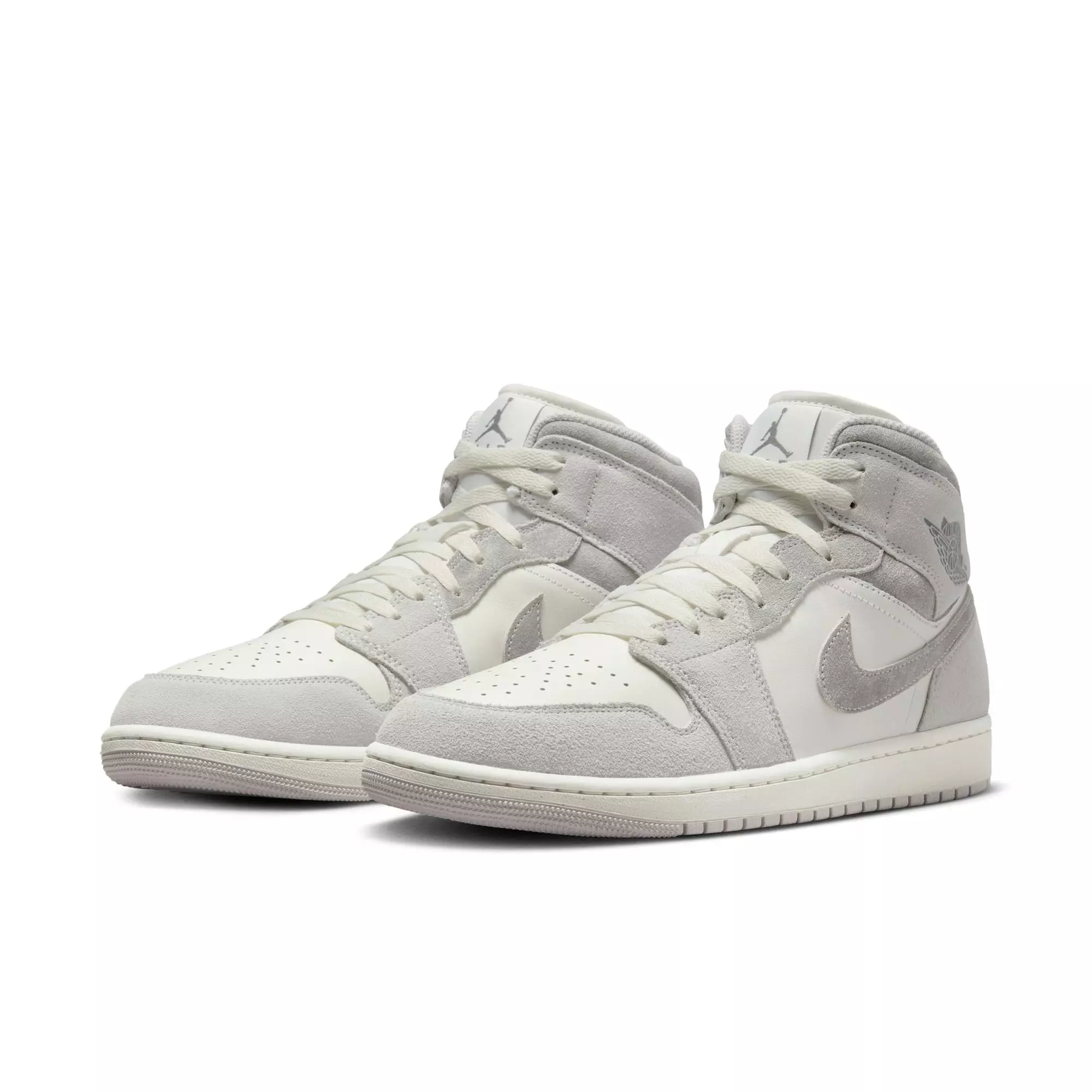 Jordan 1 Mid SE "Neutral Grey/Smoke Grey/Sail" Men's Shoe - GREY/WHITE