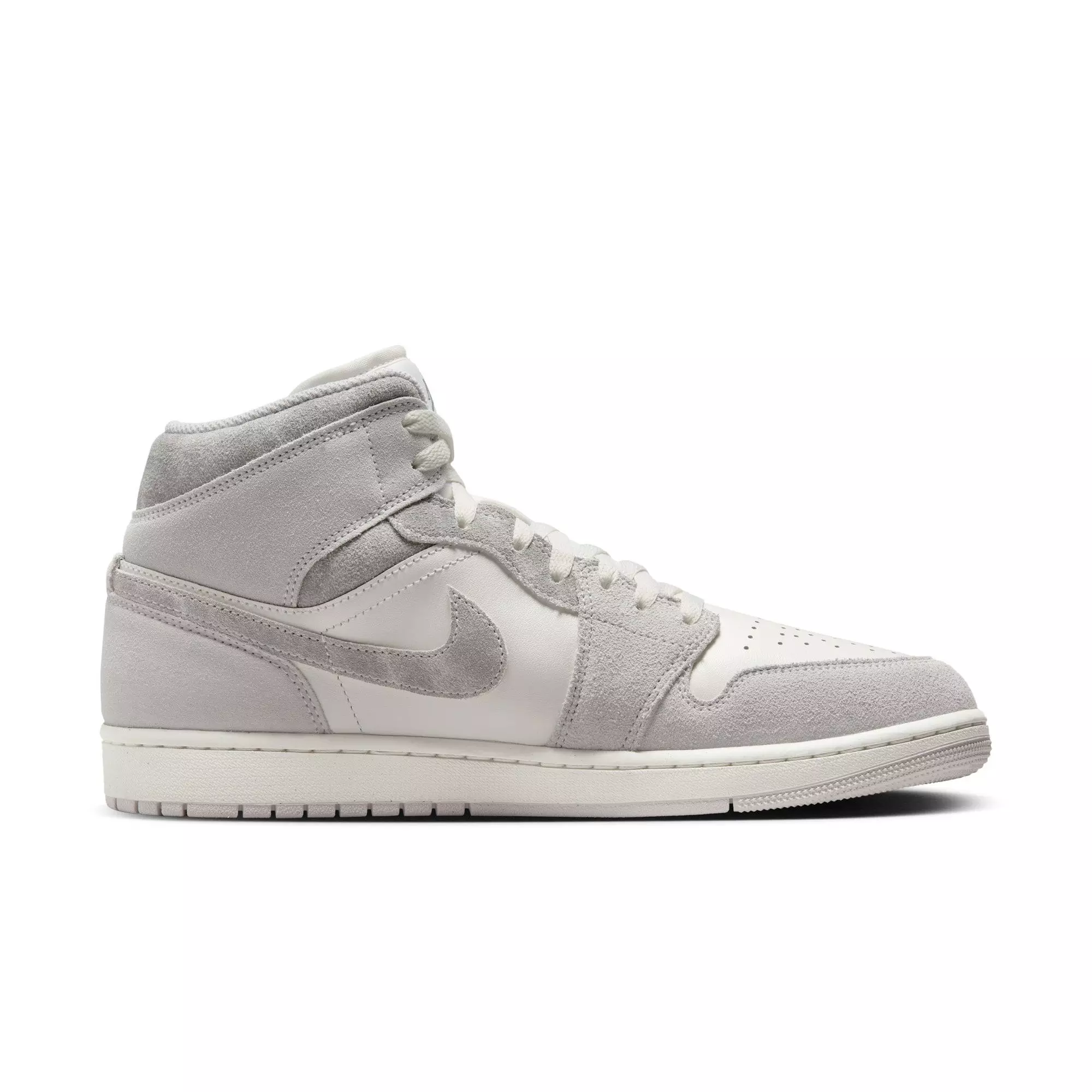 Jordan 1 Mid SE "Neutral Grey/Smoke Grey/Sail" Men's Shoe - GREY/WHITE