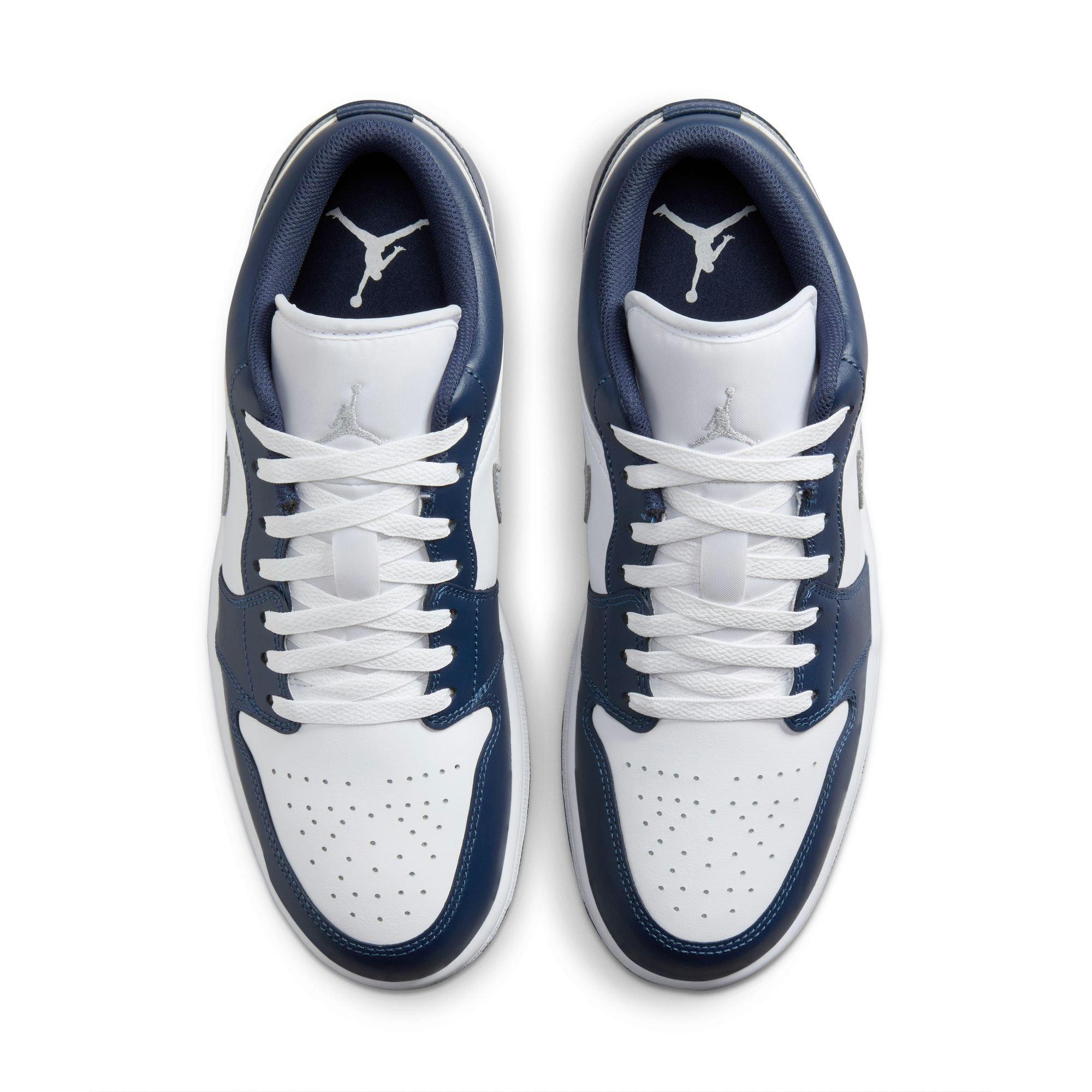 Jordan 1 Low Men's "White/Wolf Grey/Midnight Navy" Shoe