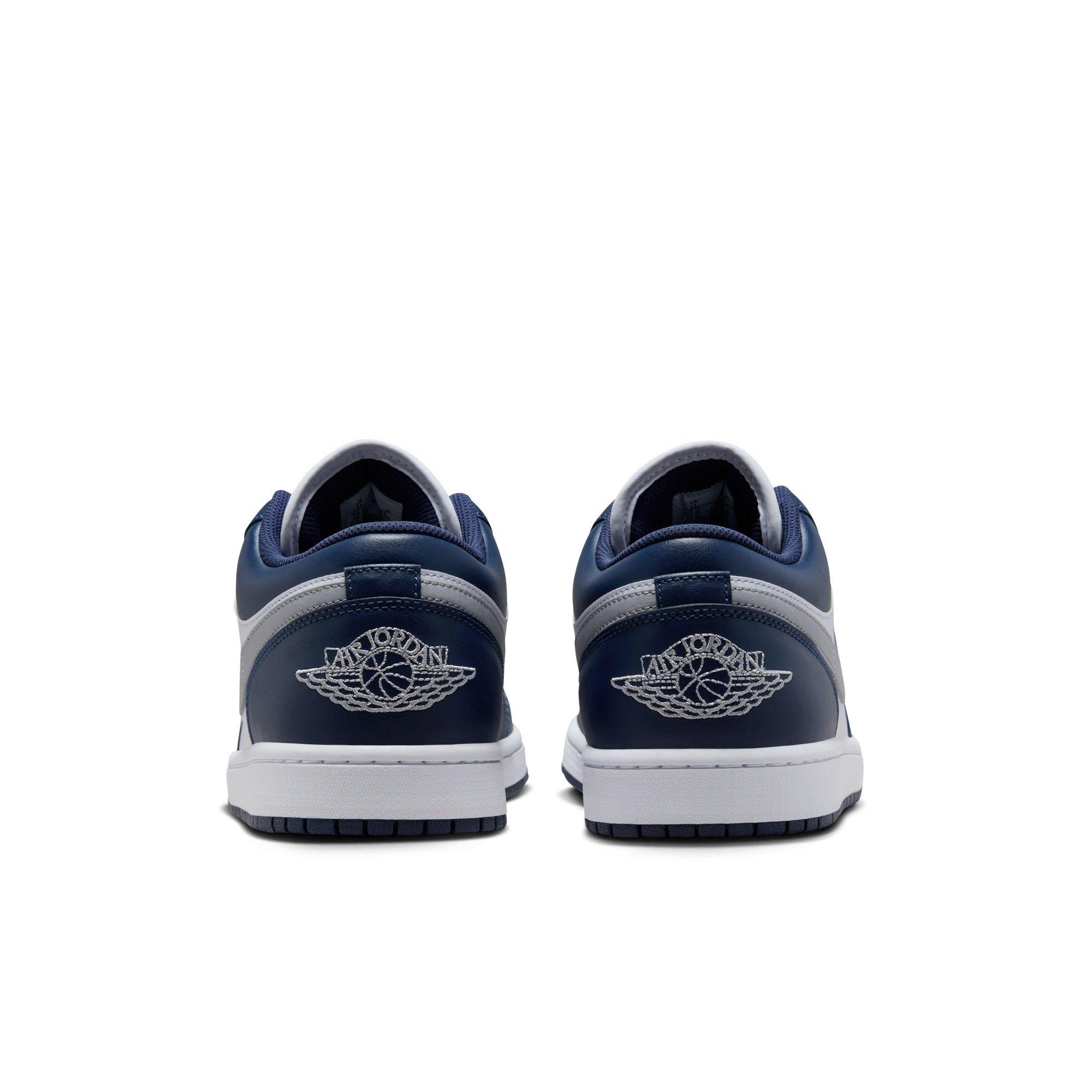 Jordan 1 Low "White/Wolf Grey/Midnight Navy" Men's Shoe - WHITE/GREY/NAVY Thumbnail View 7