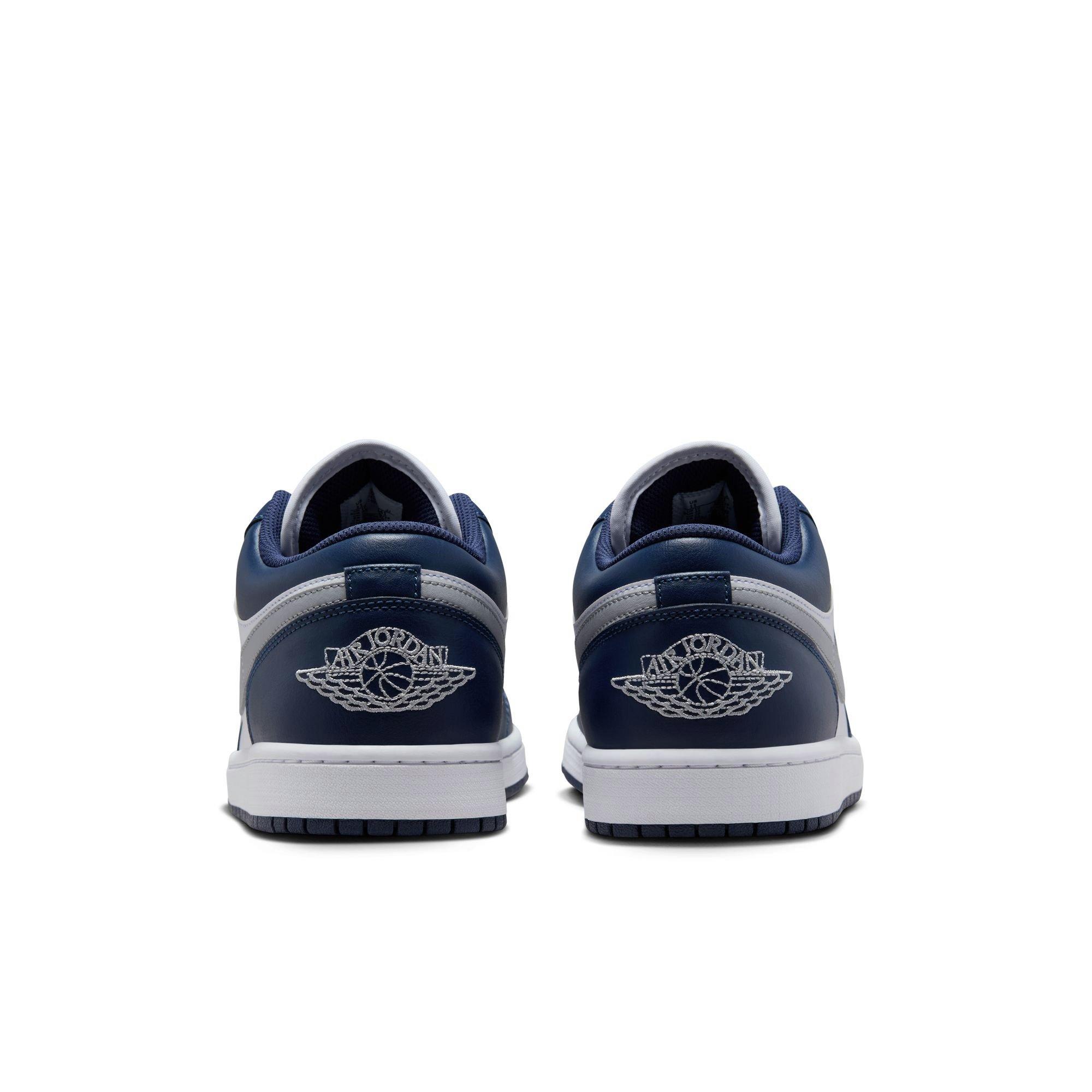 Jordan 1 Low Men's "White/Wolf Grey/Midnight Navy" Shoe