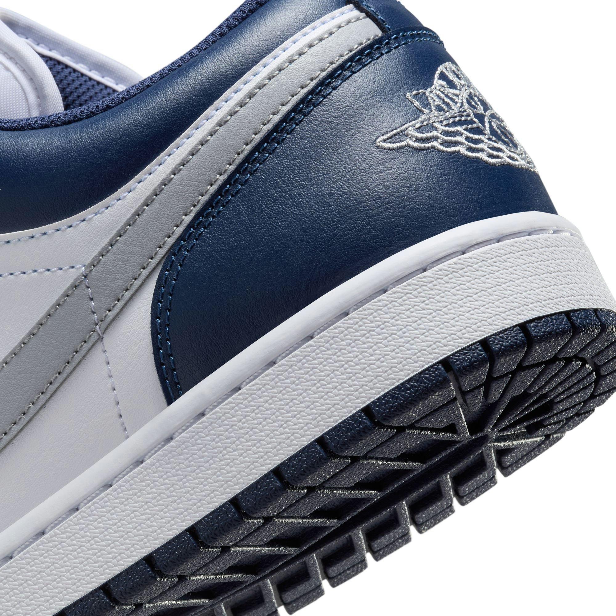 Jordan 1 Low Men's "White/Wolf Grey/Midnight Navy" Shoe