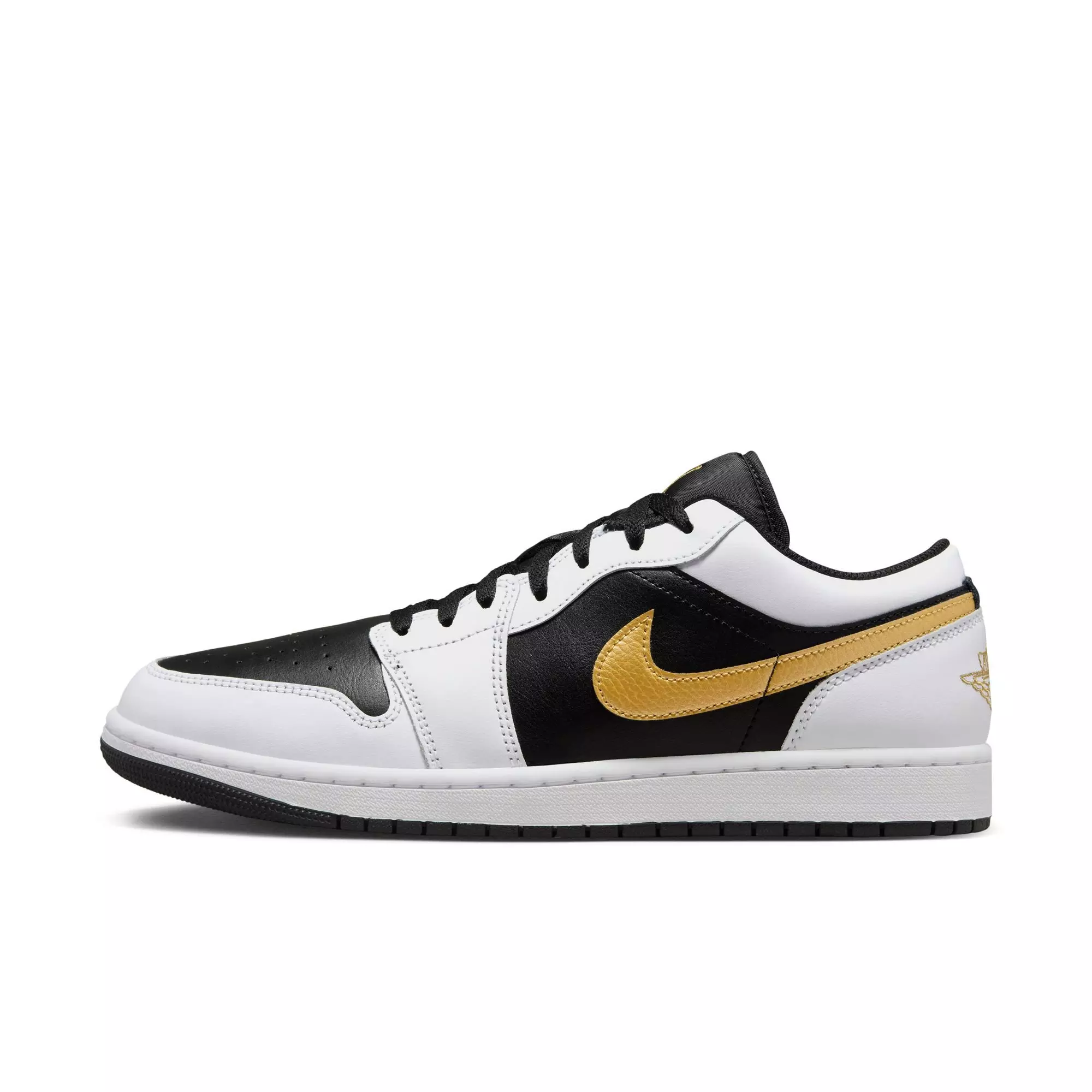 Jordan 1 Low "White/Metallic Gold/Black" Men's Shoe - WHITE/BLACK