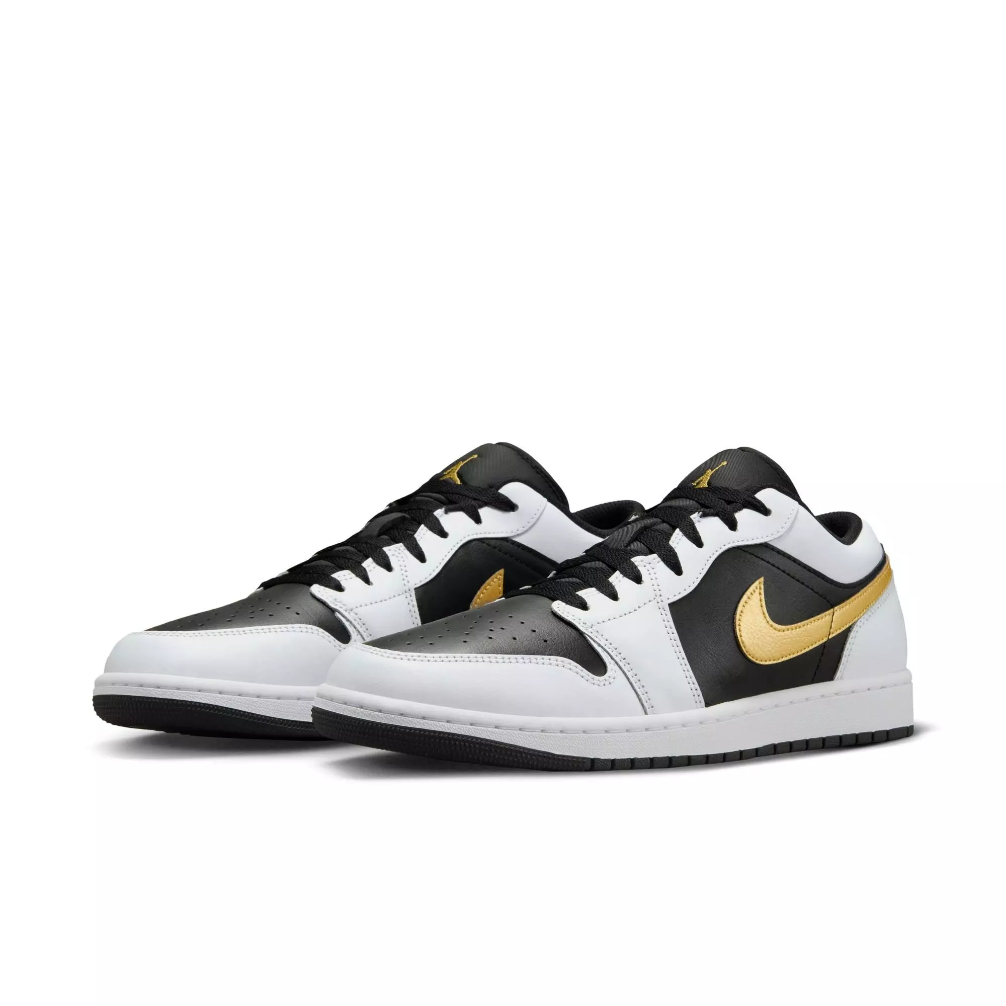 Jordan 1 Low "White/Metallic Gold/Black" Men's Shoe - WHITE/BLACK