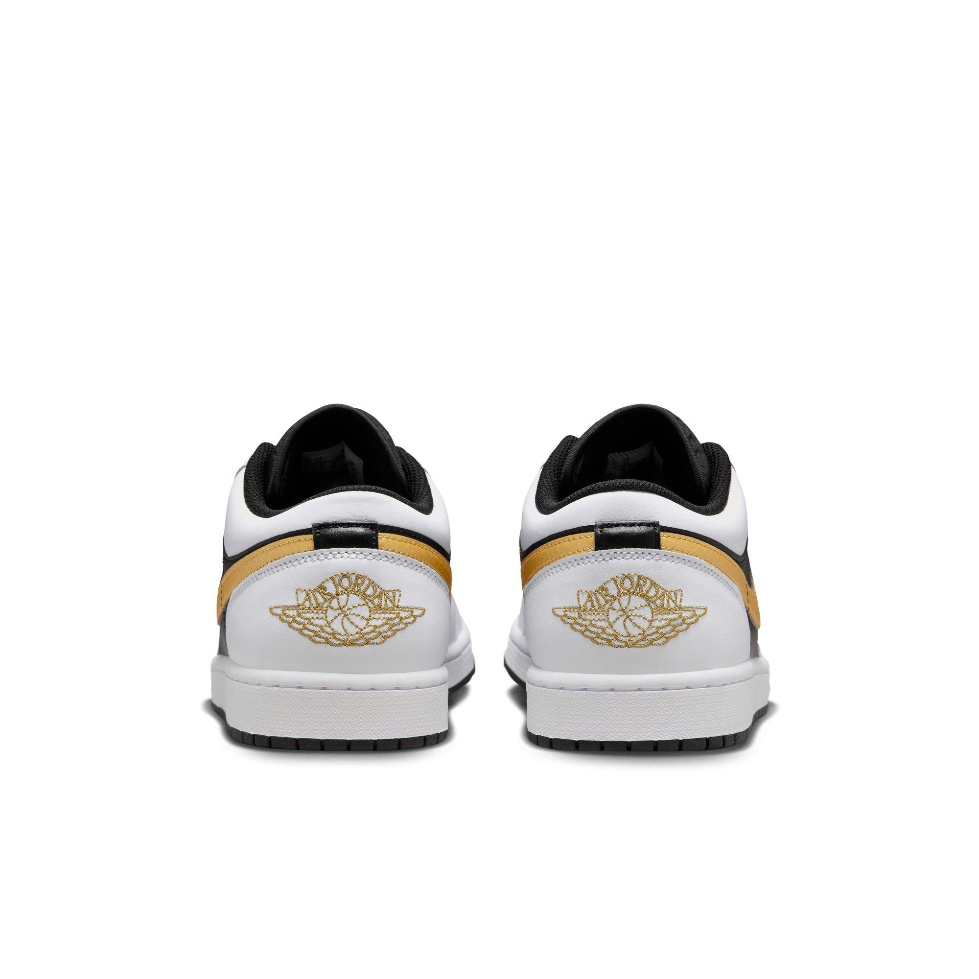 Jordan 1 Low Men's "White/Metallic Gold/Black" Shoe