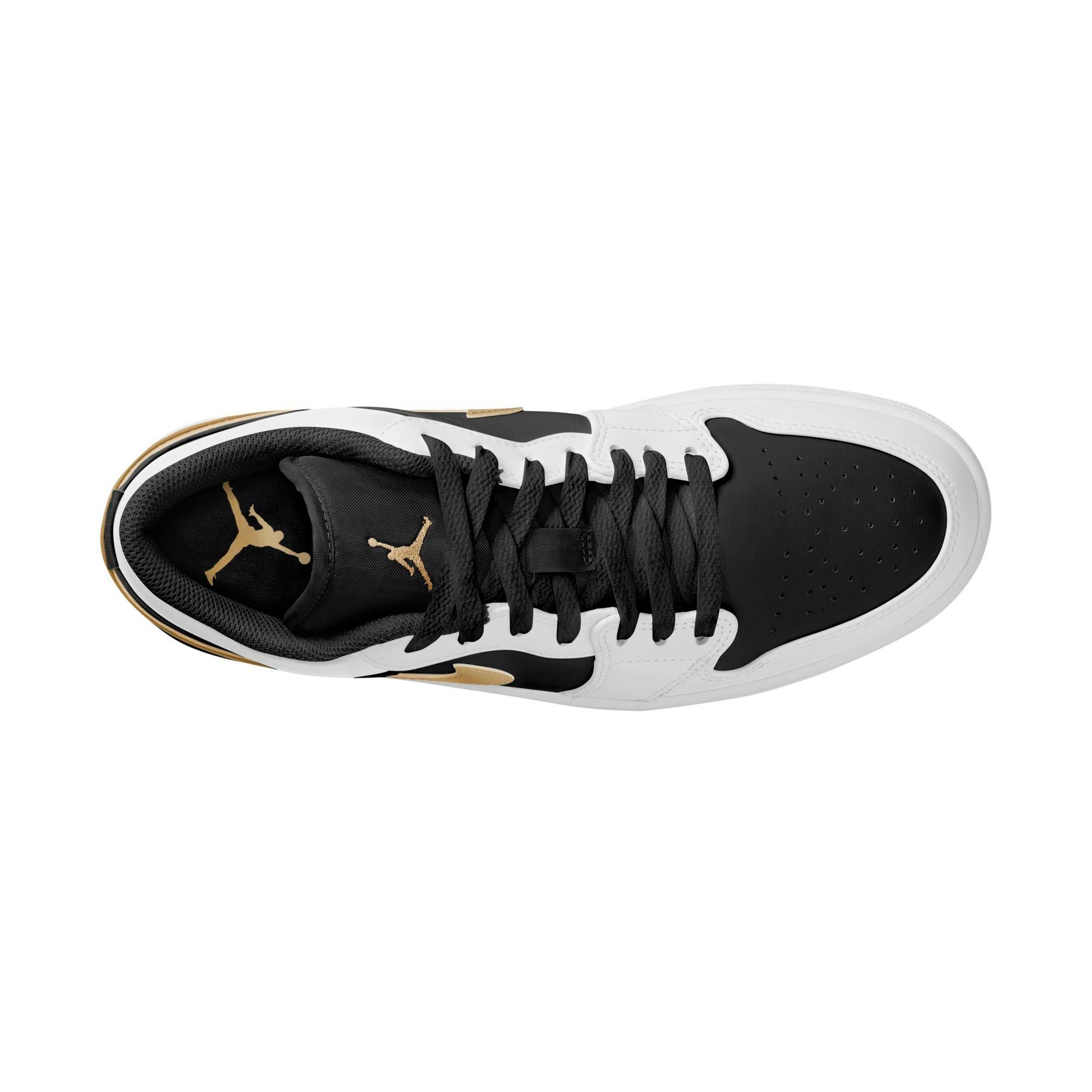 Jordan 1 Low Men's "White/Metallic Gold/Black" Shoe