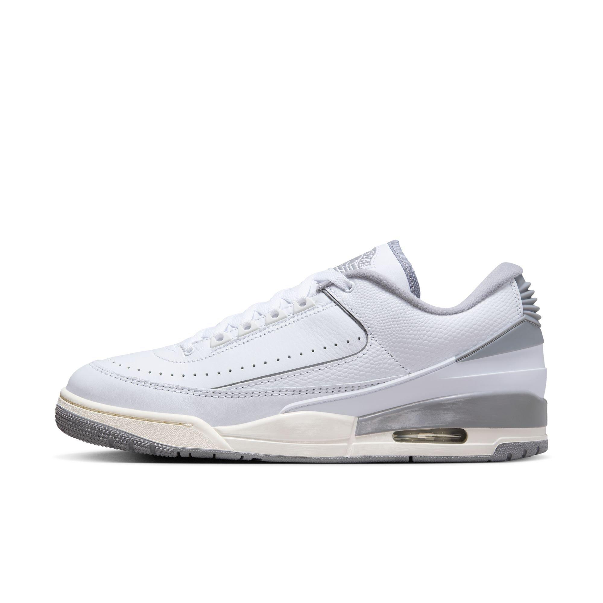 Jordan 2/3 "White/Cement Grey" Men's Shoe - WHITE/GREY Thumbnail View 3