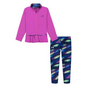 Under Armour Little Girls' Static Blur Full-Zip Pullover Set