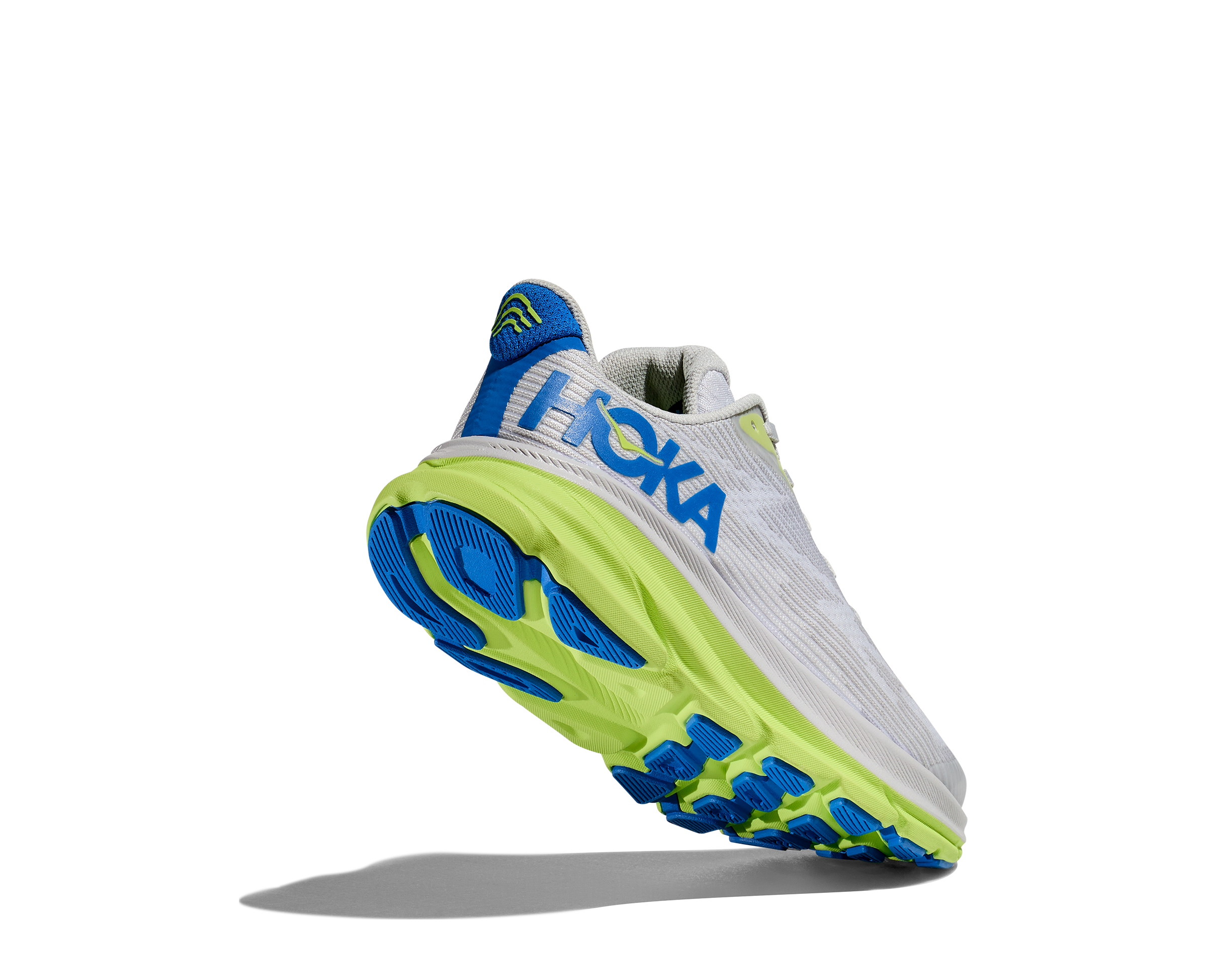 Hoka Clifton 9 Grade School Boys' "Stardust/Electric Cobalt" Running Shoe