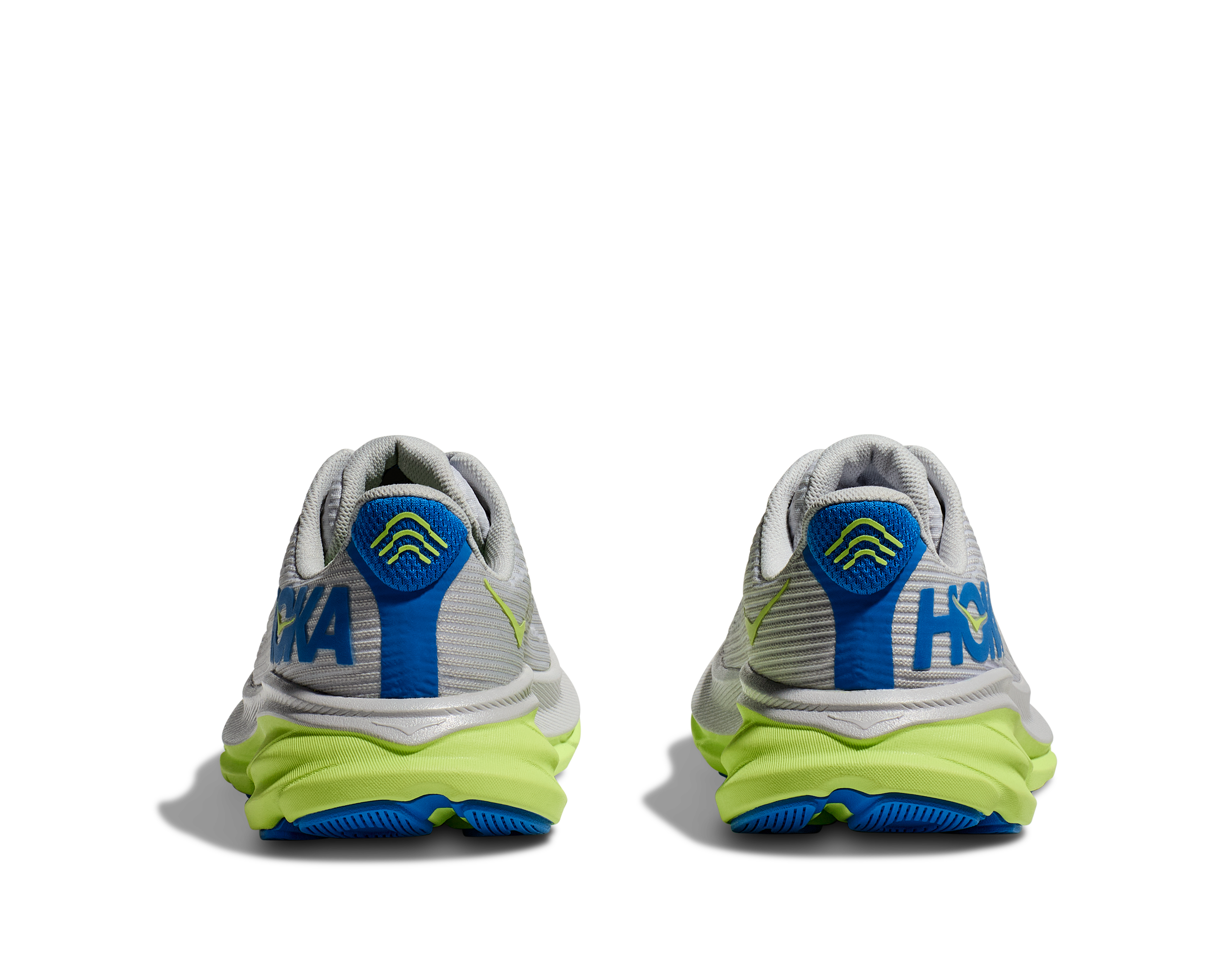 Hoka Clifton 9 Grade School Boys' "Stardust/Electric Cobalt" Running Shoe