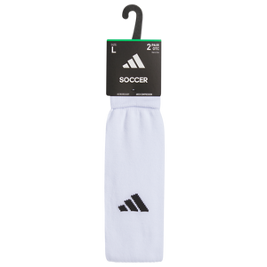 adidas Rival 2.0 Soccer Socks 2 pk - White/Black