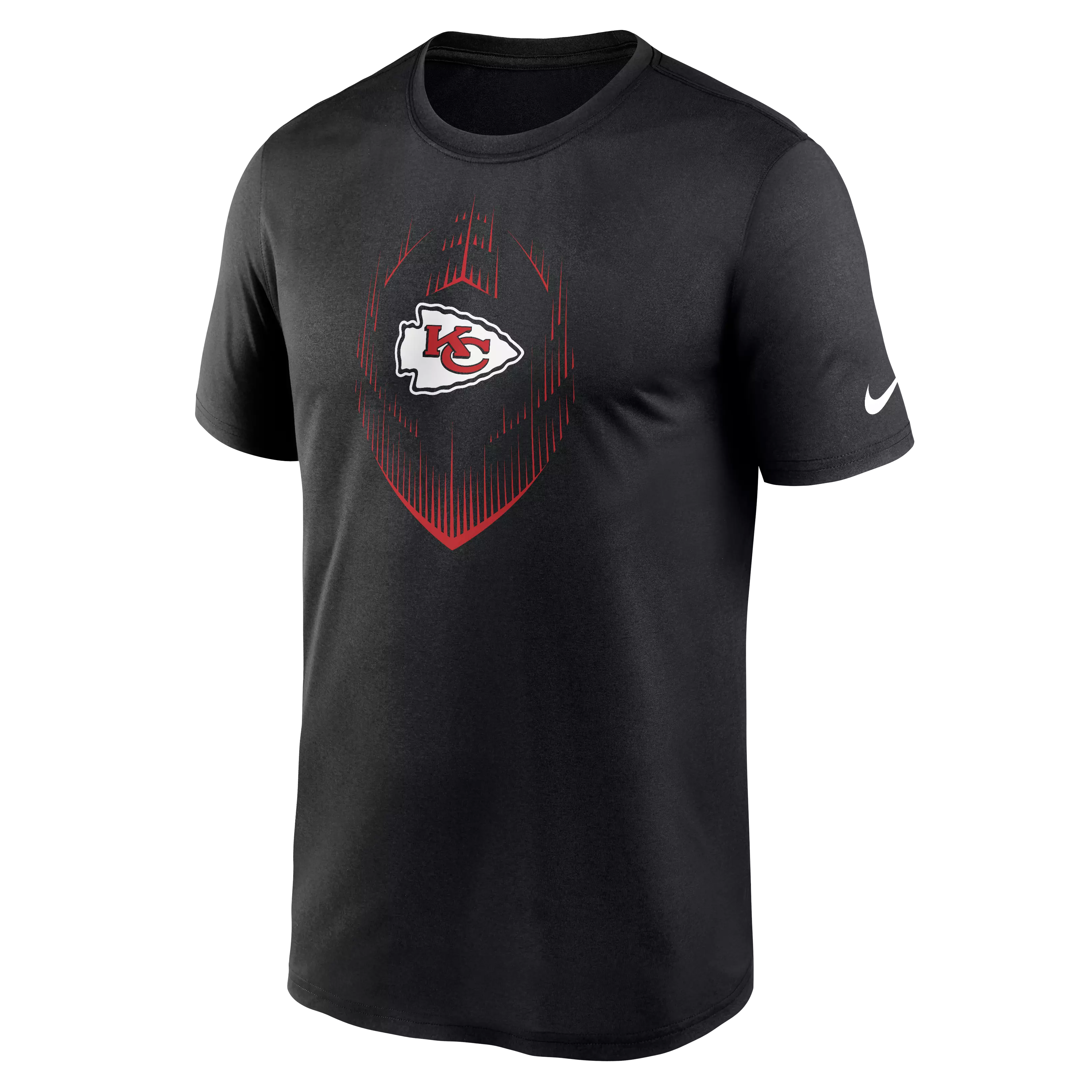 Nike Men's Kansas City Chiefs Legends NFL Short Sleeve Top-Black - BLACK