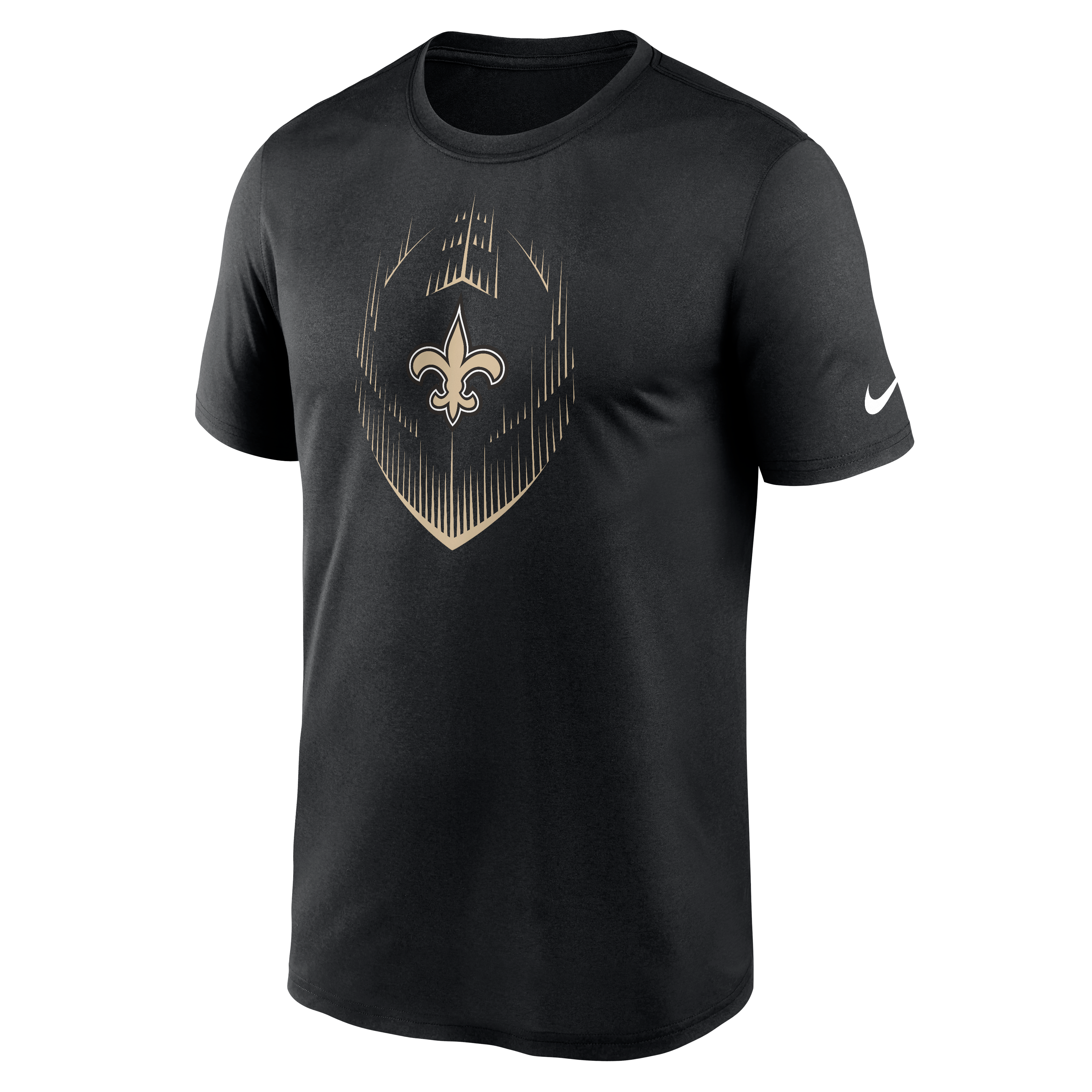Nike Men's New Orleans Saints Legends NFL Short Sleeve Top-Black - BLACK Thumbnail View 1