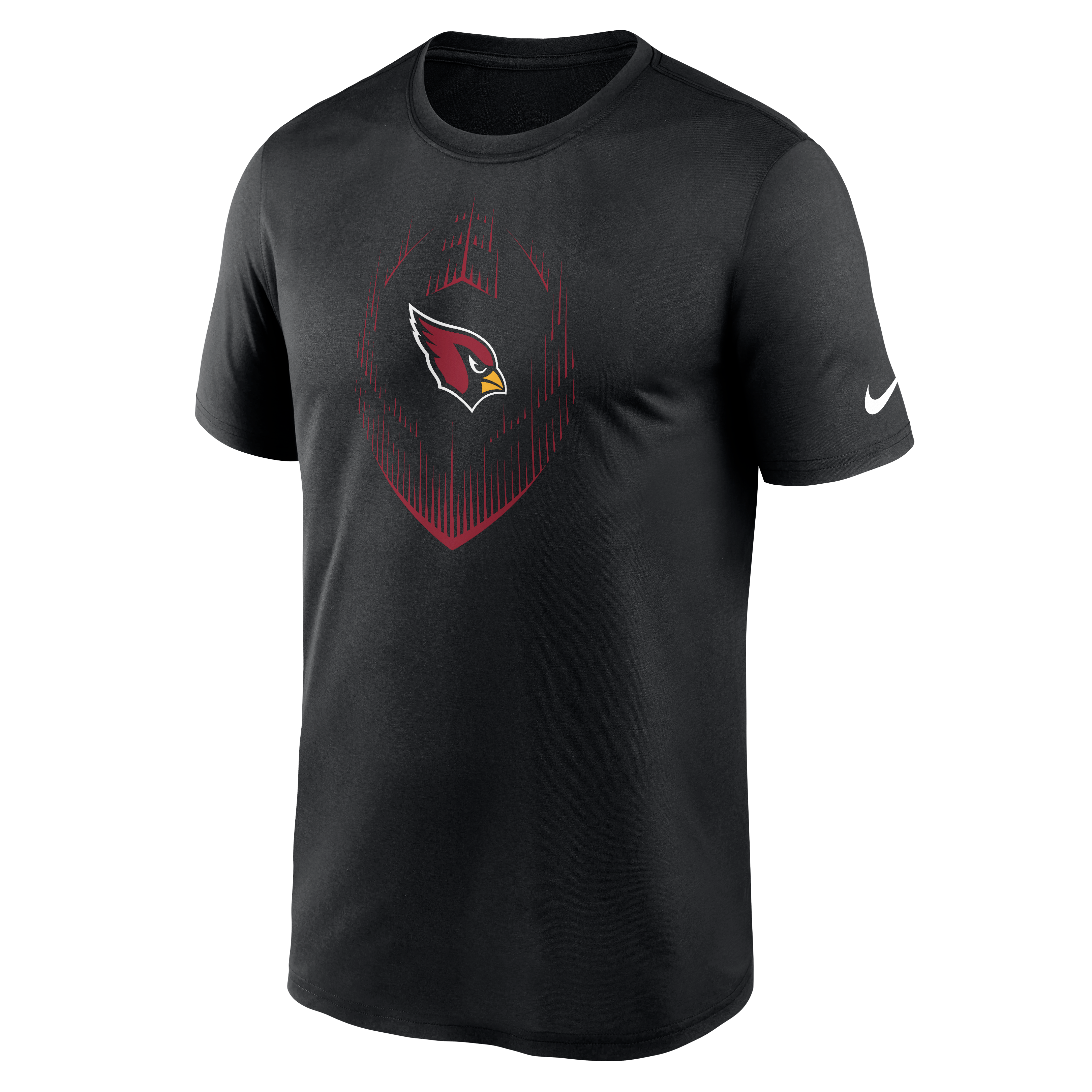 Nike Men's Arizona Cardinals Legends NFL Short Sleeve Top-Black - BLACK Thumbnail View 1