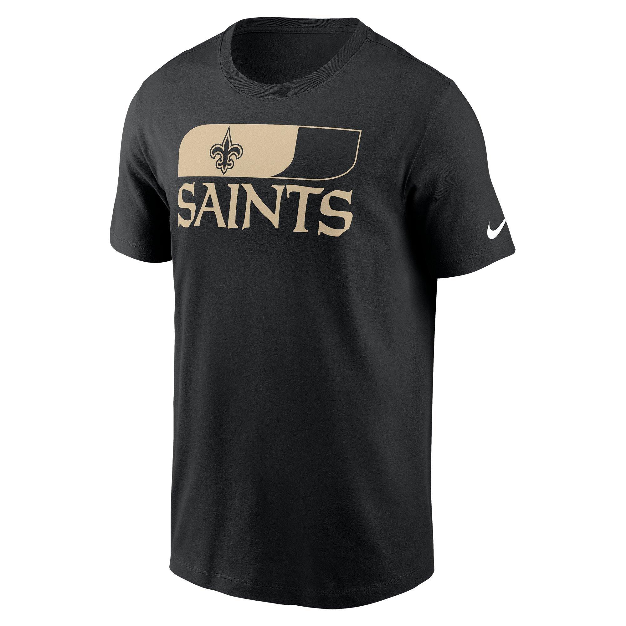 Nike Men's New Orleans Saints '24 Sideline Team Reveal Tee - BLACK Thumbnail View 1