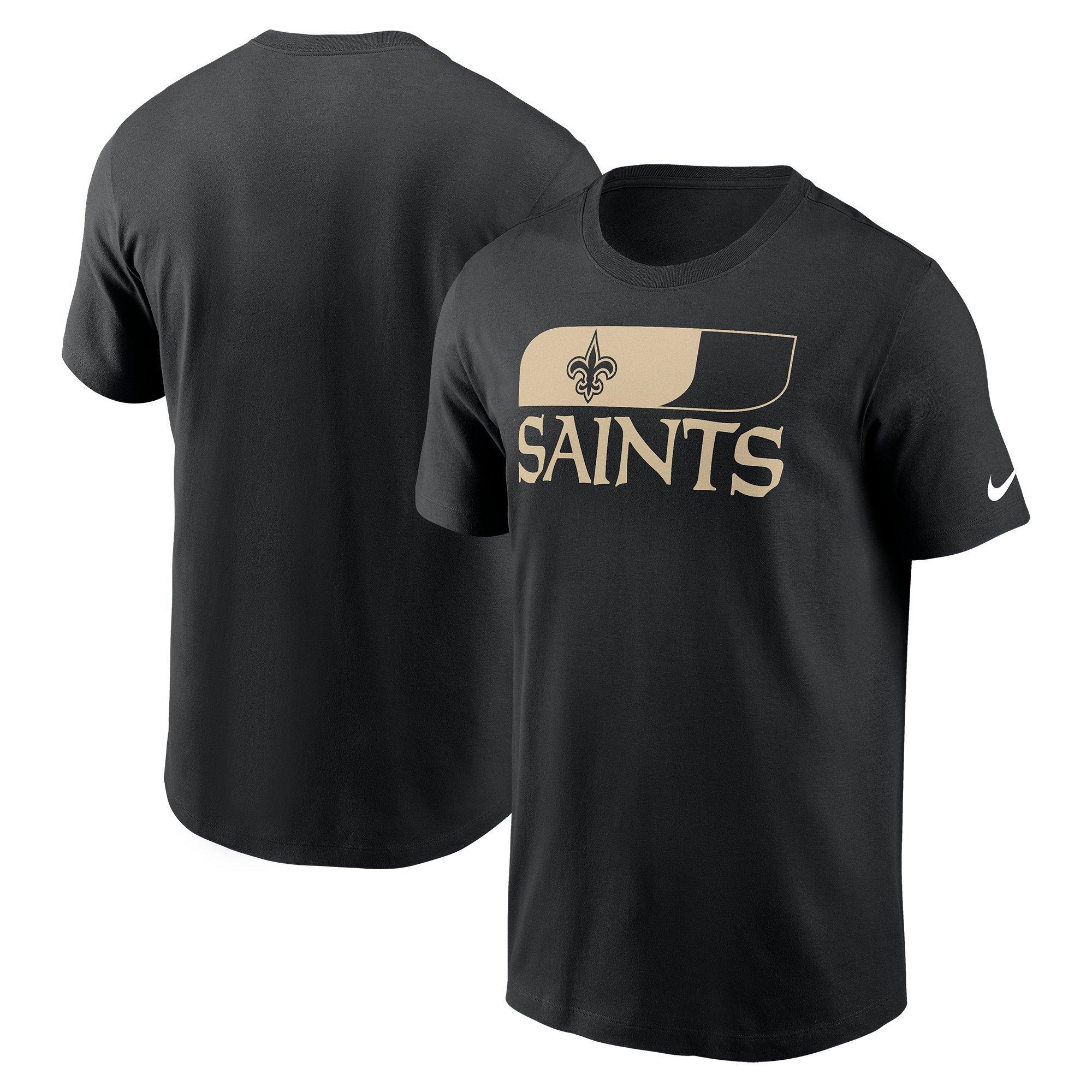 Nike Men's New Orleans Saints '24 Sideline Team Reveal Tee - BLACK Thumbnail View 3