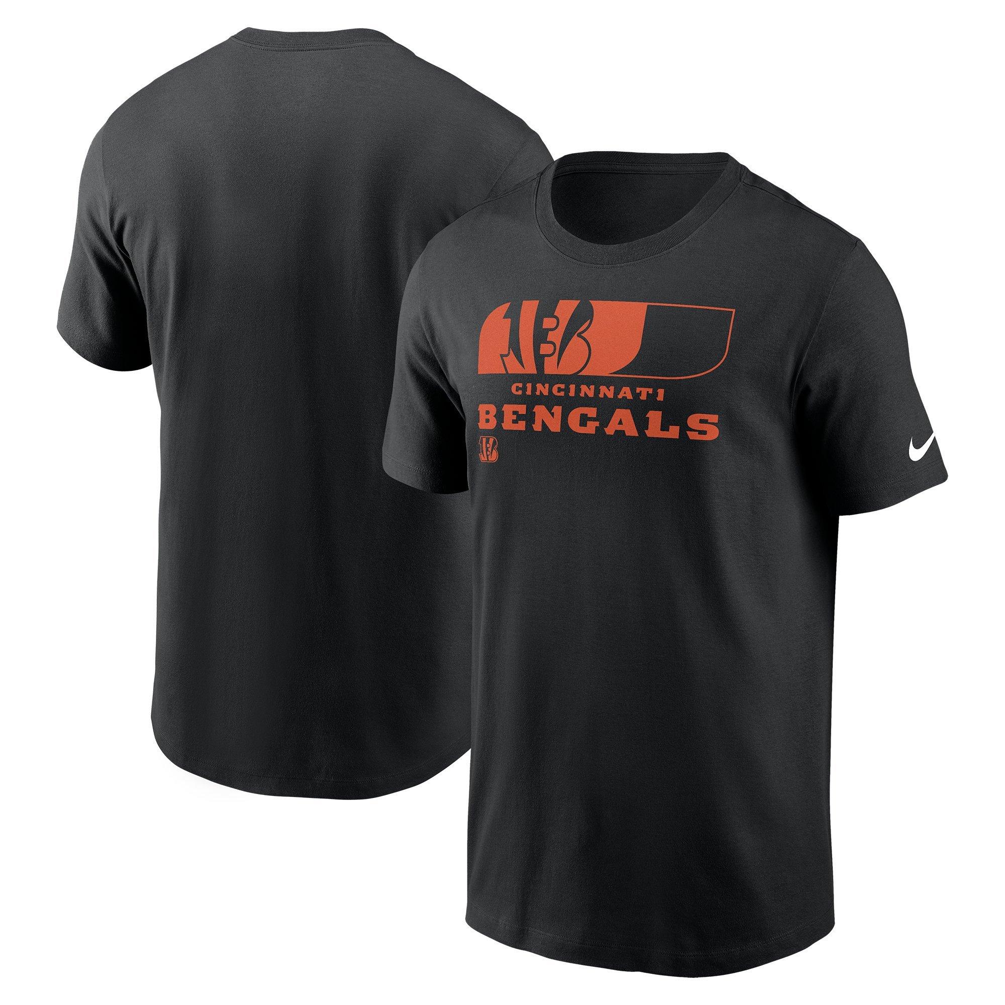 Nike Men's Cincinnati Bengals '24 Sideline Team Reveal Tee - BLACK/ORANGE Thumbnail View 3