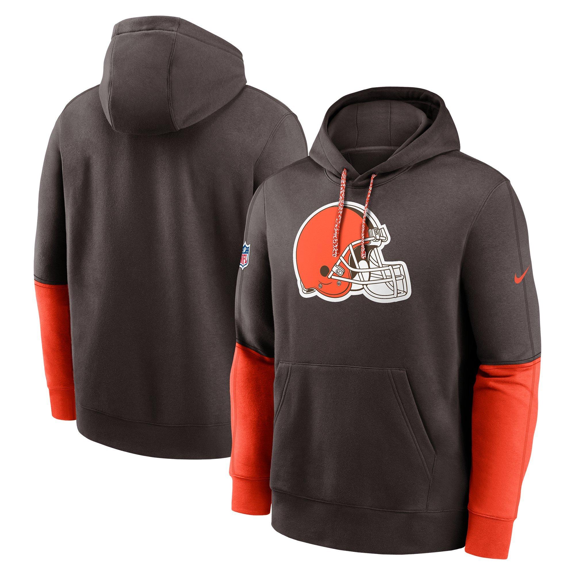 Nike Men's Cleveland Browns '24 Club Hoodie - BROWN Thumbnail View 3