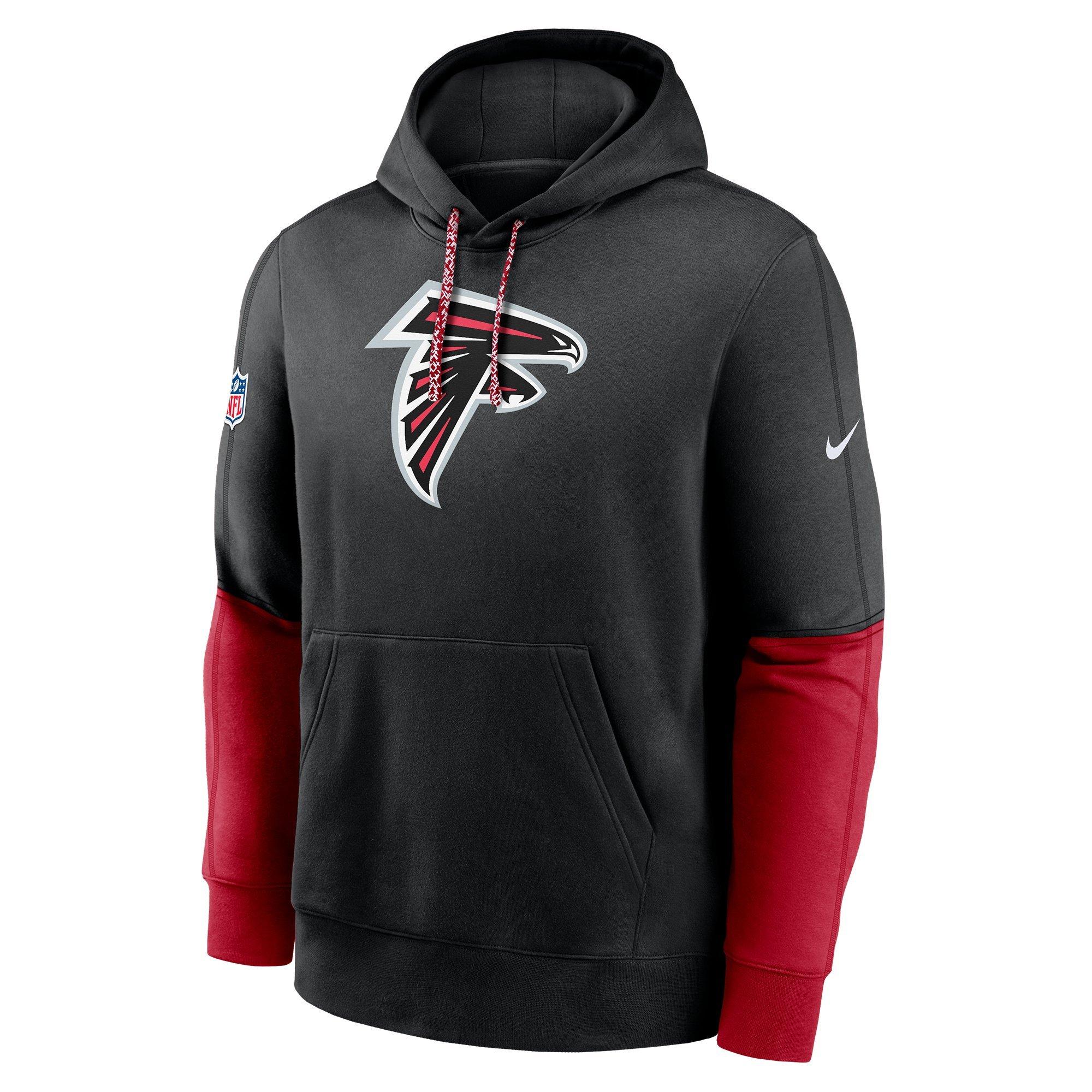 Nike Men's Atlanta Falcons '24 Club Hoodie - BLACK/RED Thumbnail View 1