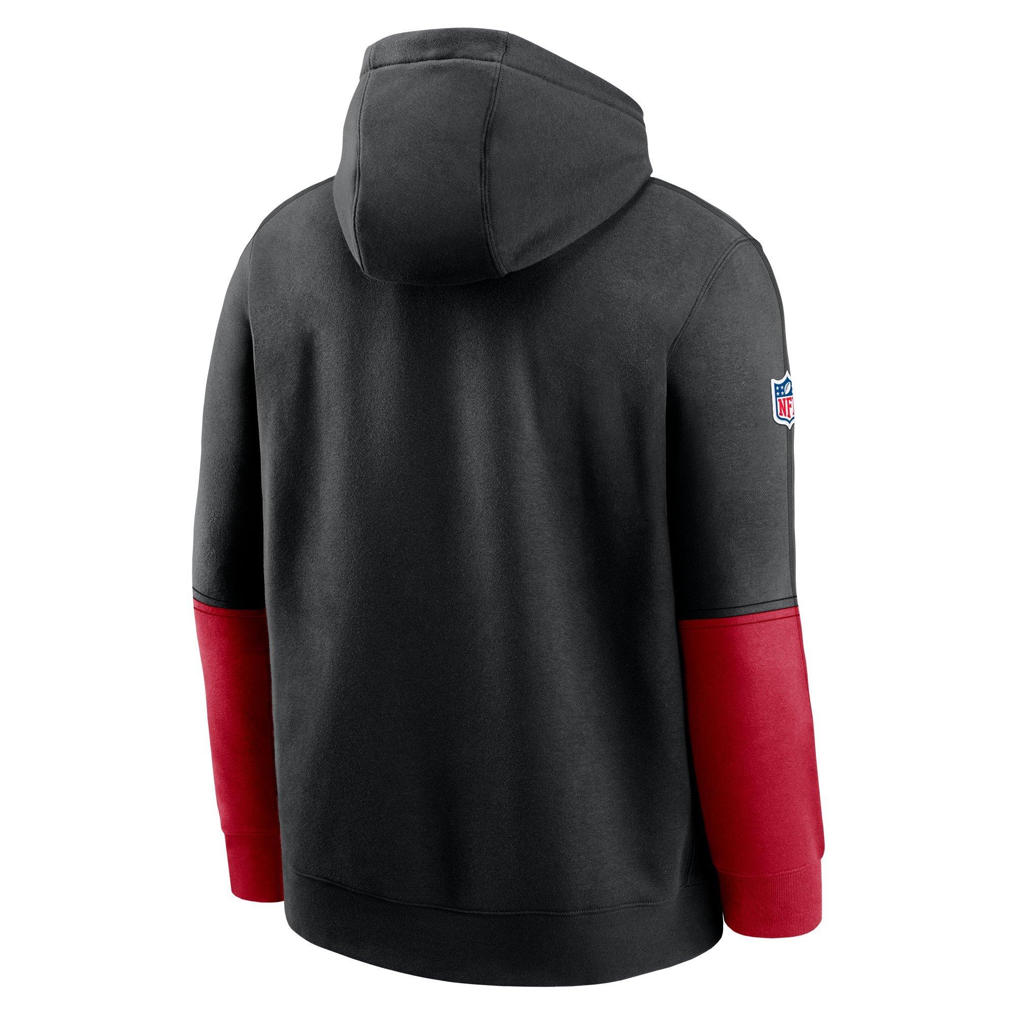 Nike Men's Atlanta Falcons '24 Club Hoodie - BLACK/RED Thumbnail View 2