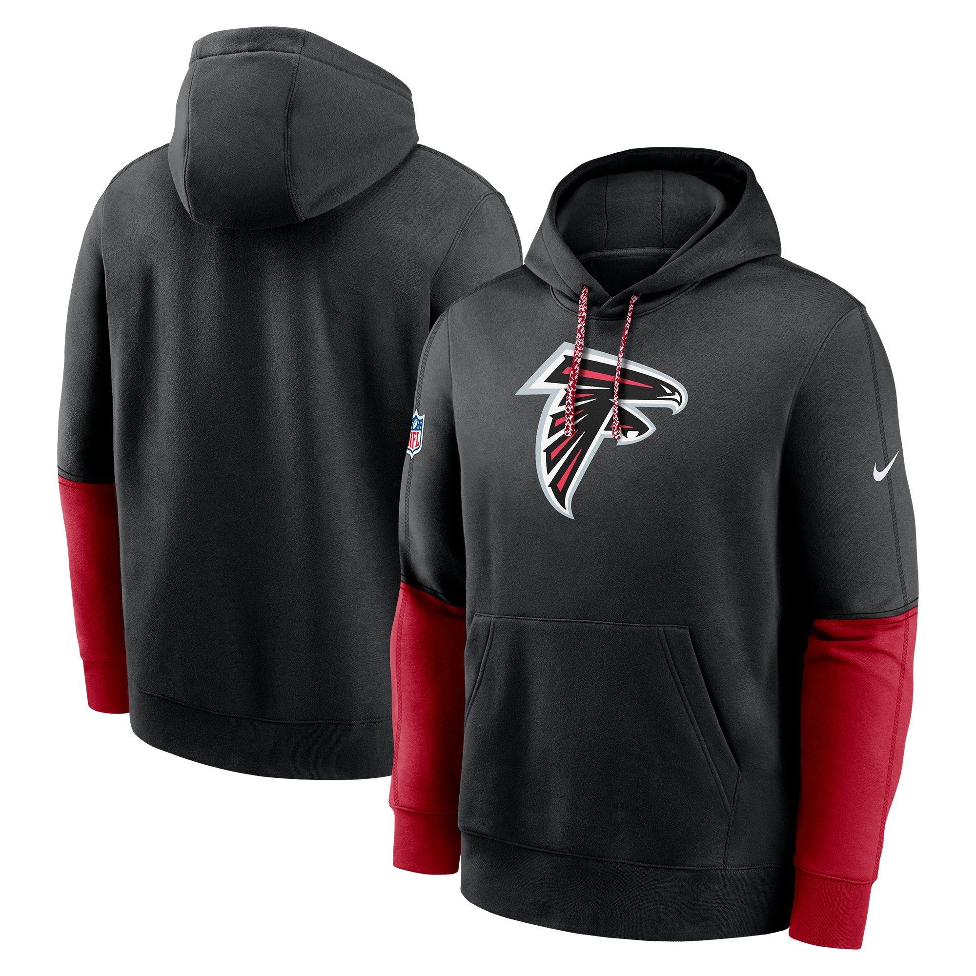 Nike Men's Atlanta Falcons '24 Club Hoodie - BLACK/RED Thumbnail View 3