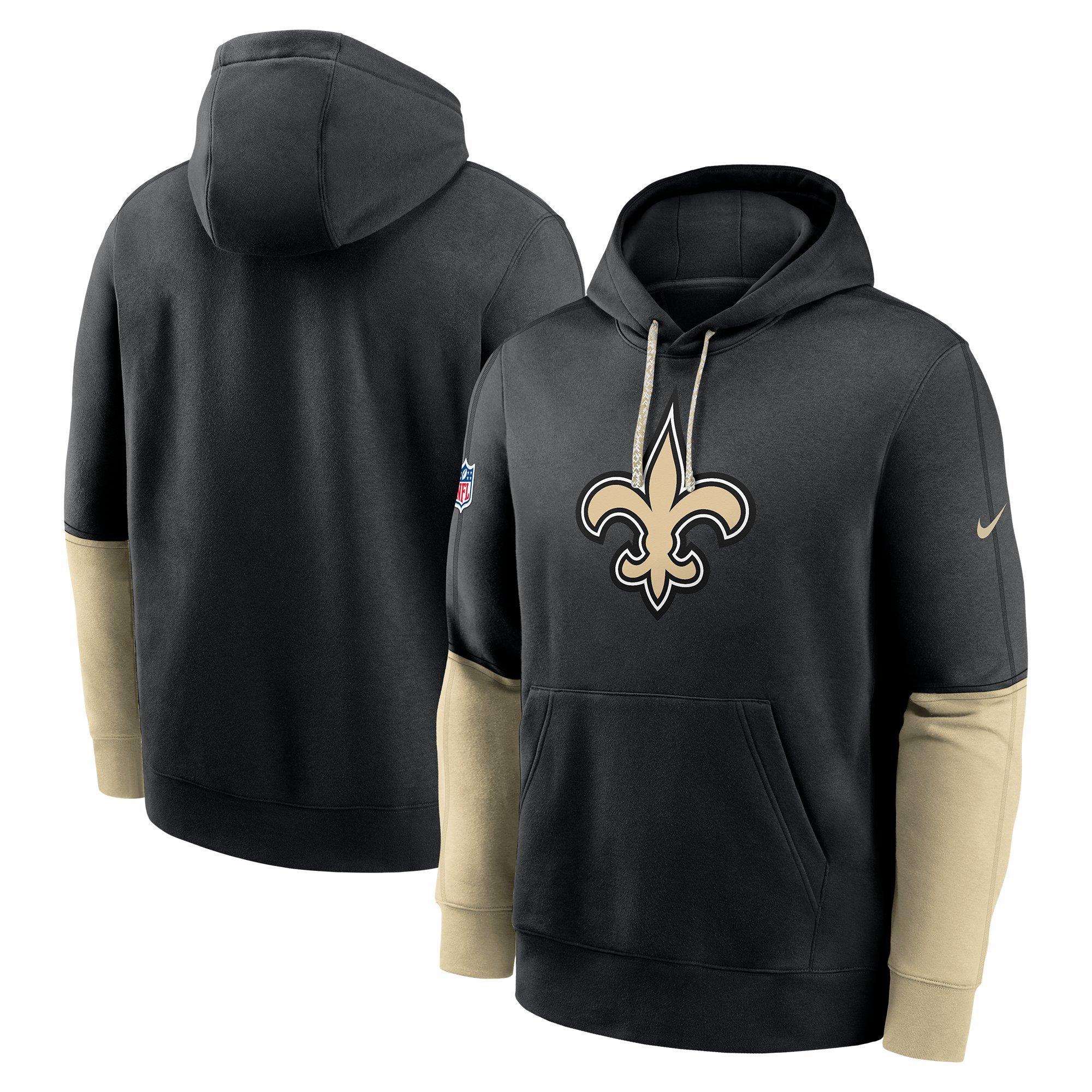 Nike Men's New Orleans Saints '24 Club Hoodie - BLACK Thumbnail View 3