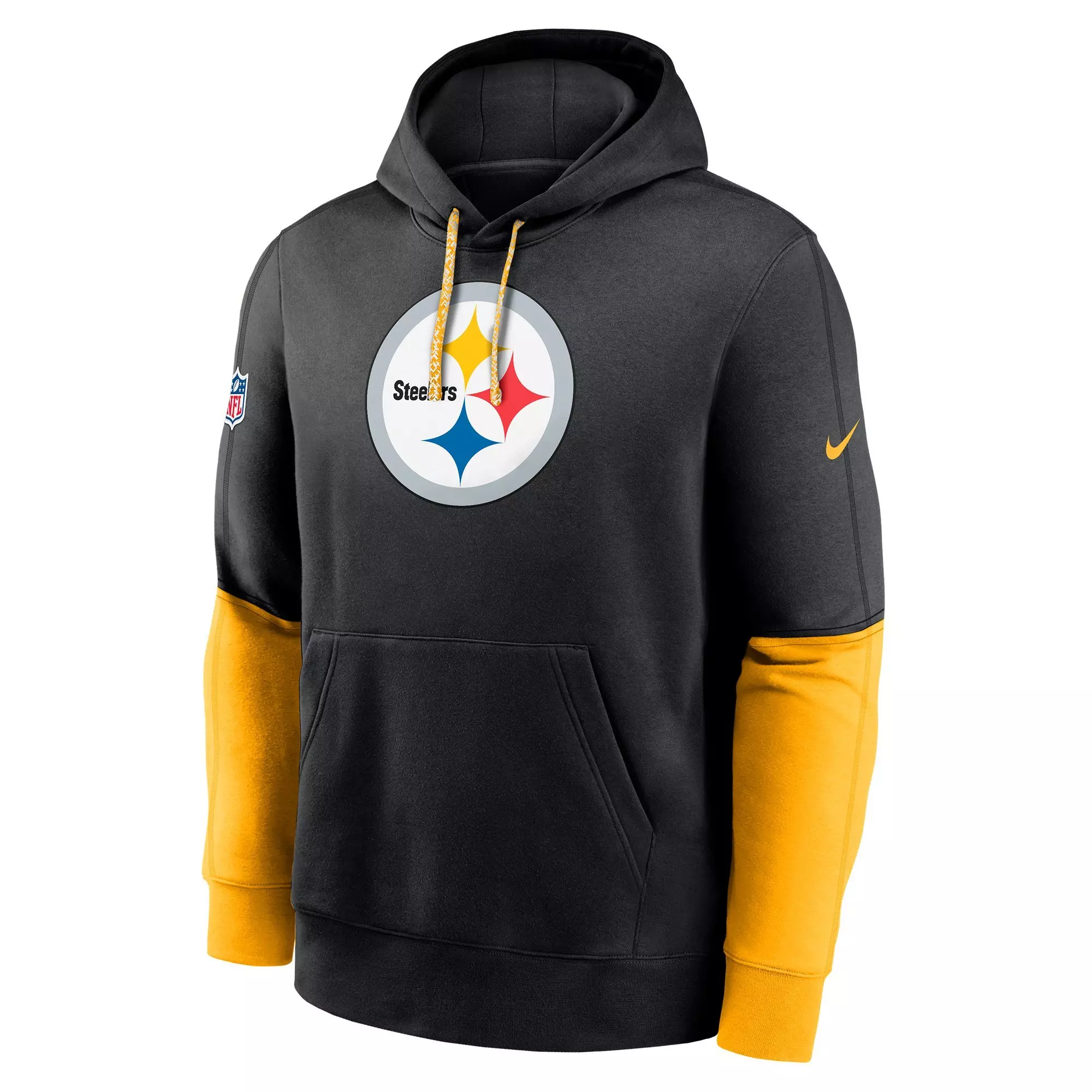 Nike Men's Pittsburgh Steelers '24 Club Hoodie - BLACK/YELLOW