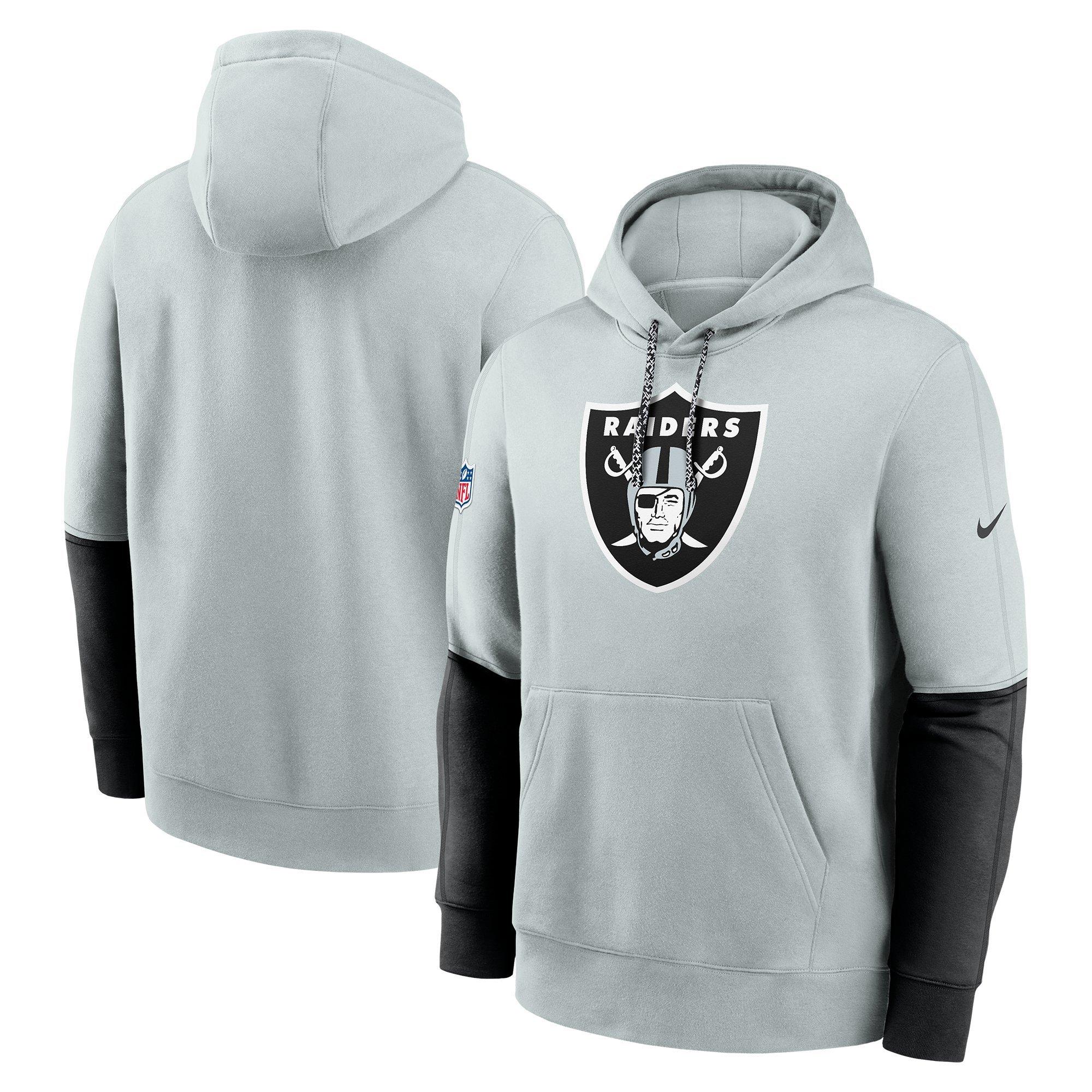 Nike Men's Las Vegas Raiders '24 Club Hoodie - GREY Thumbnail View 3