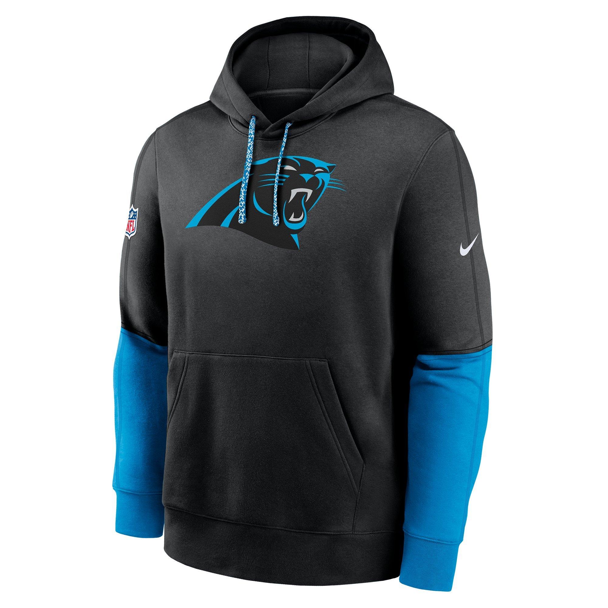 Nike Men's Carolina Panthers '24 Club Hoodie - BLACK/BLUE Thumbnail View 1